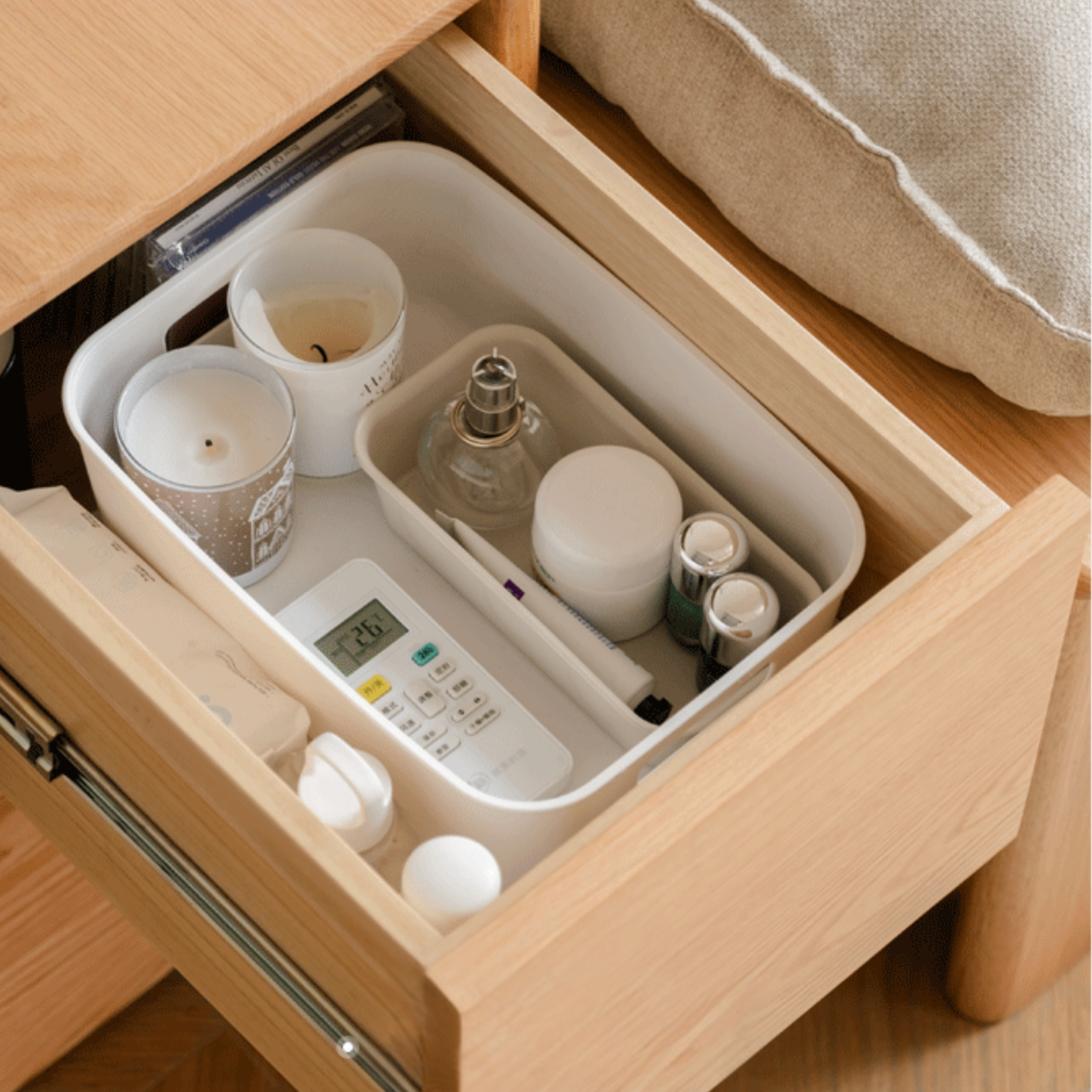 Oak Solid Wood Edge Side Cabinet Corner Bedside