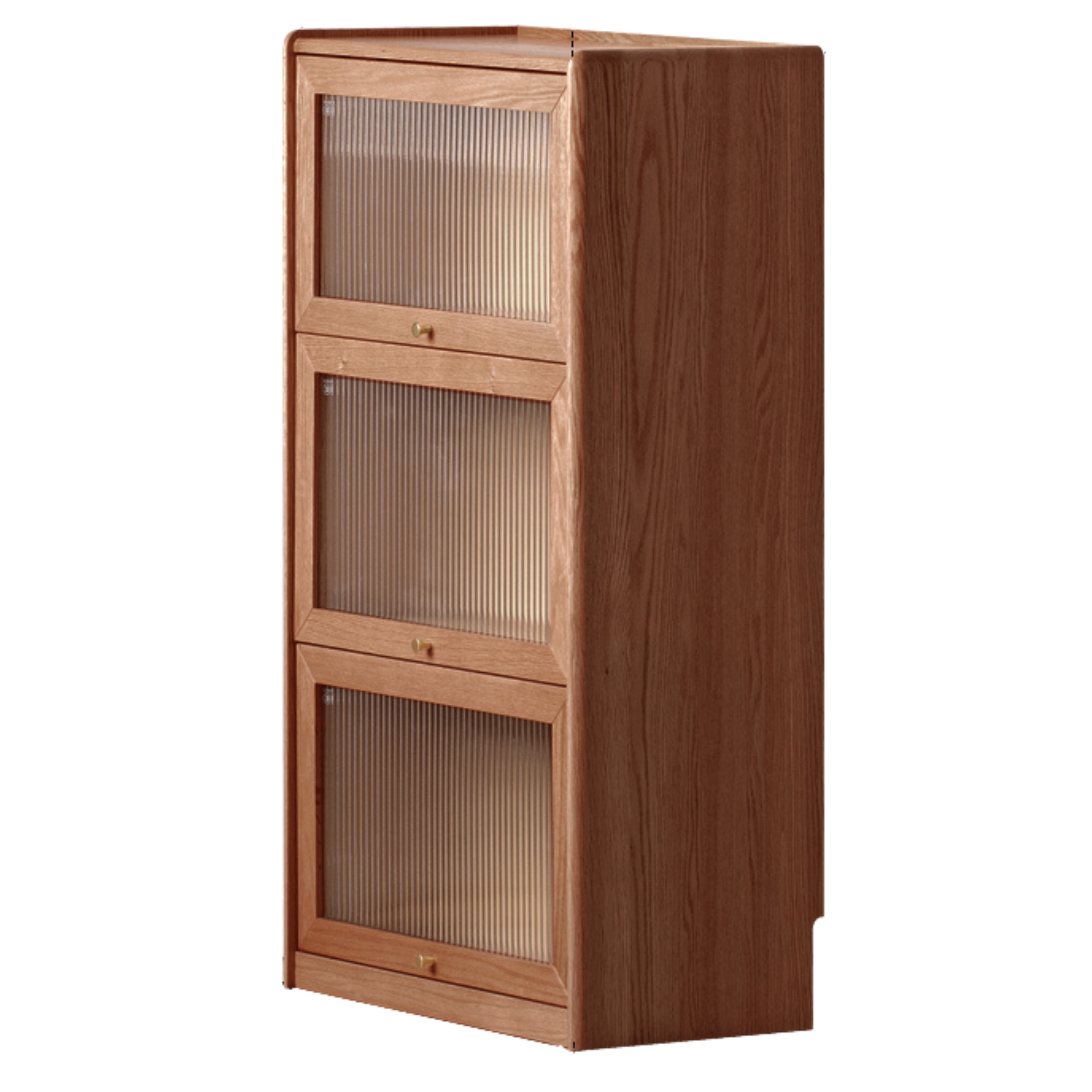 Oak Solid Wood Flipped Door Side Cabinet Free Combination