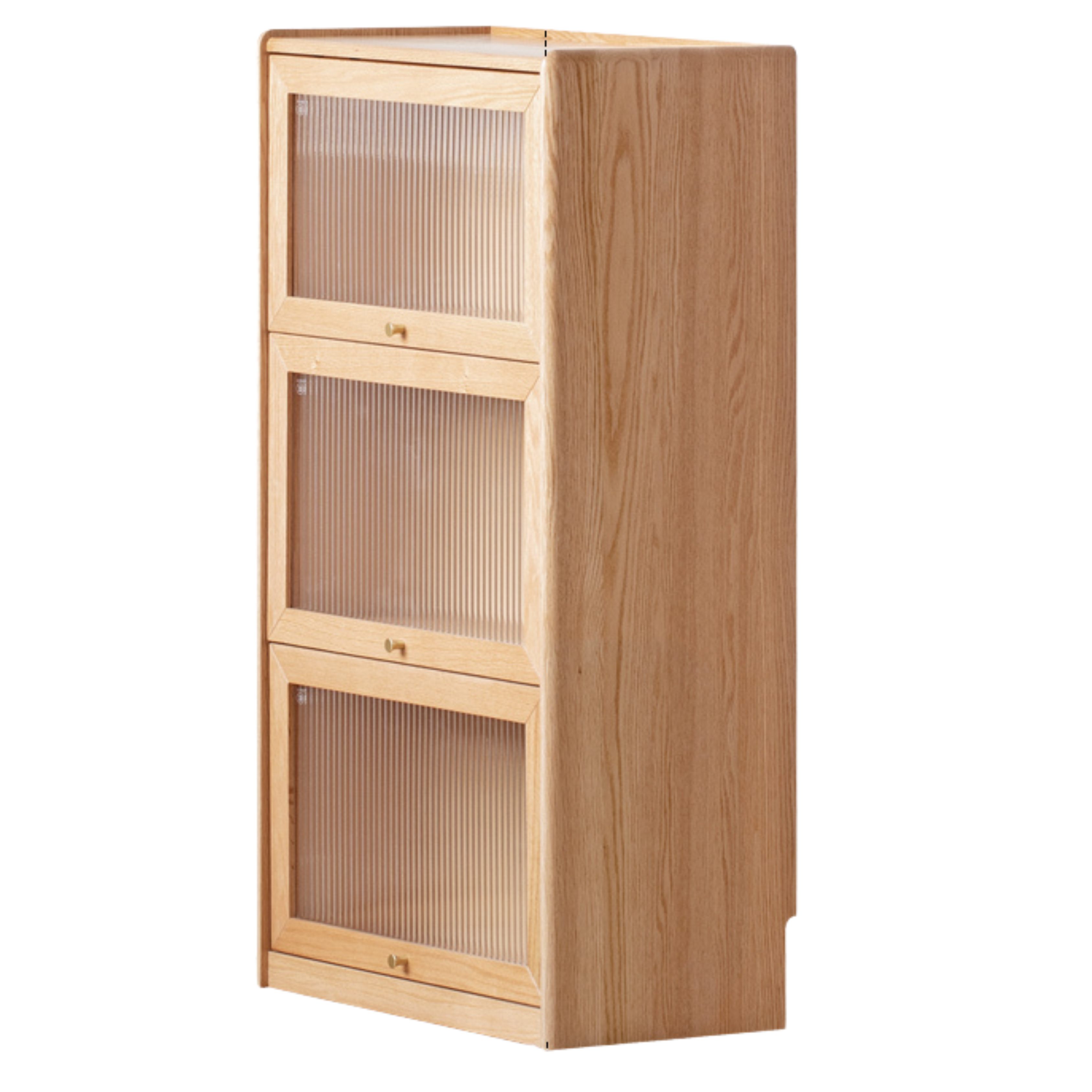 Oak Solid Wood Flipped Door Side Cabinet Free Combination