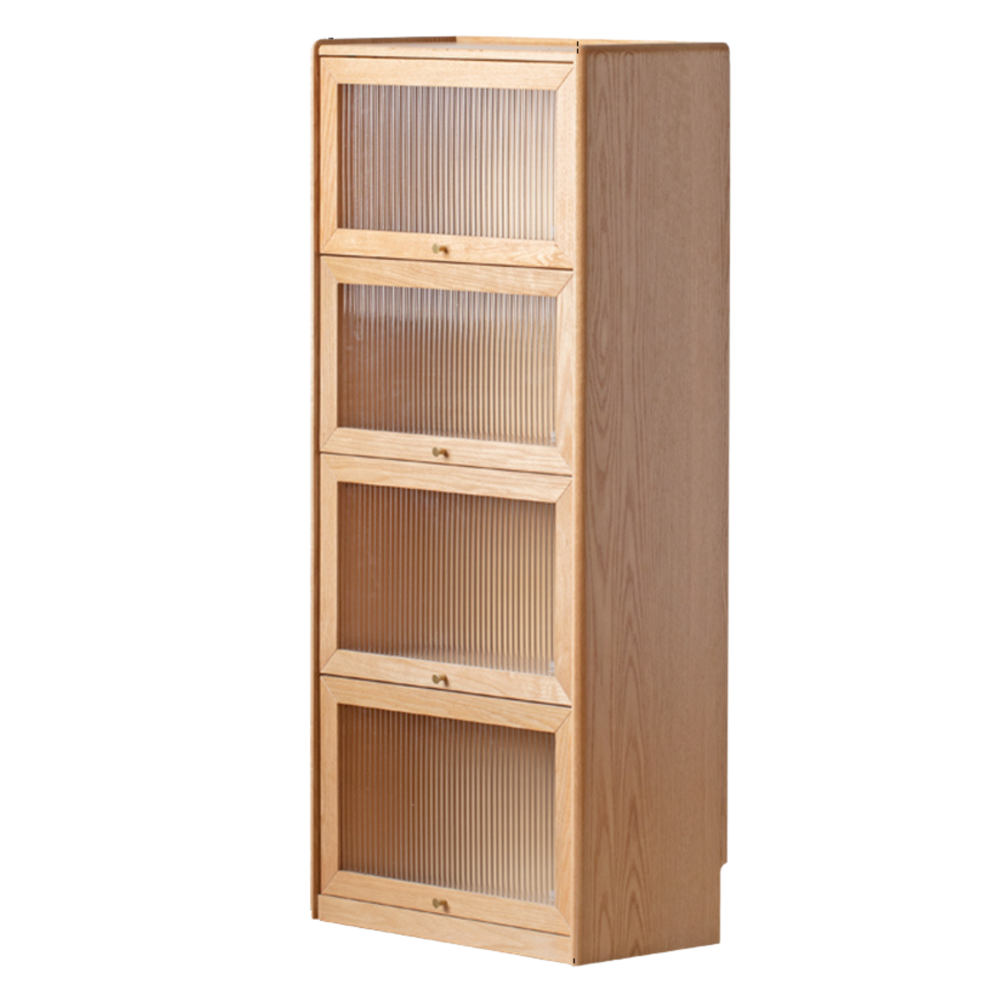 Oak Solid Wood Flipped Door Side Cabinet Free Combination
