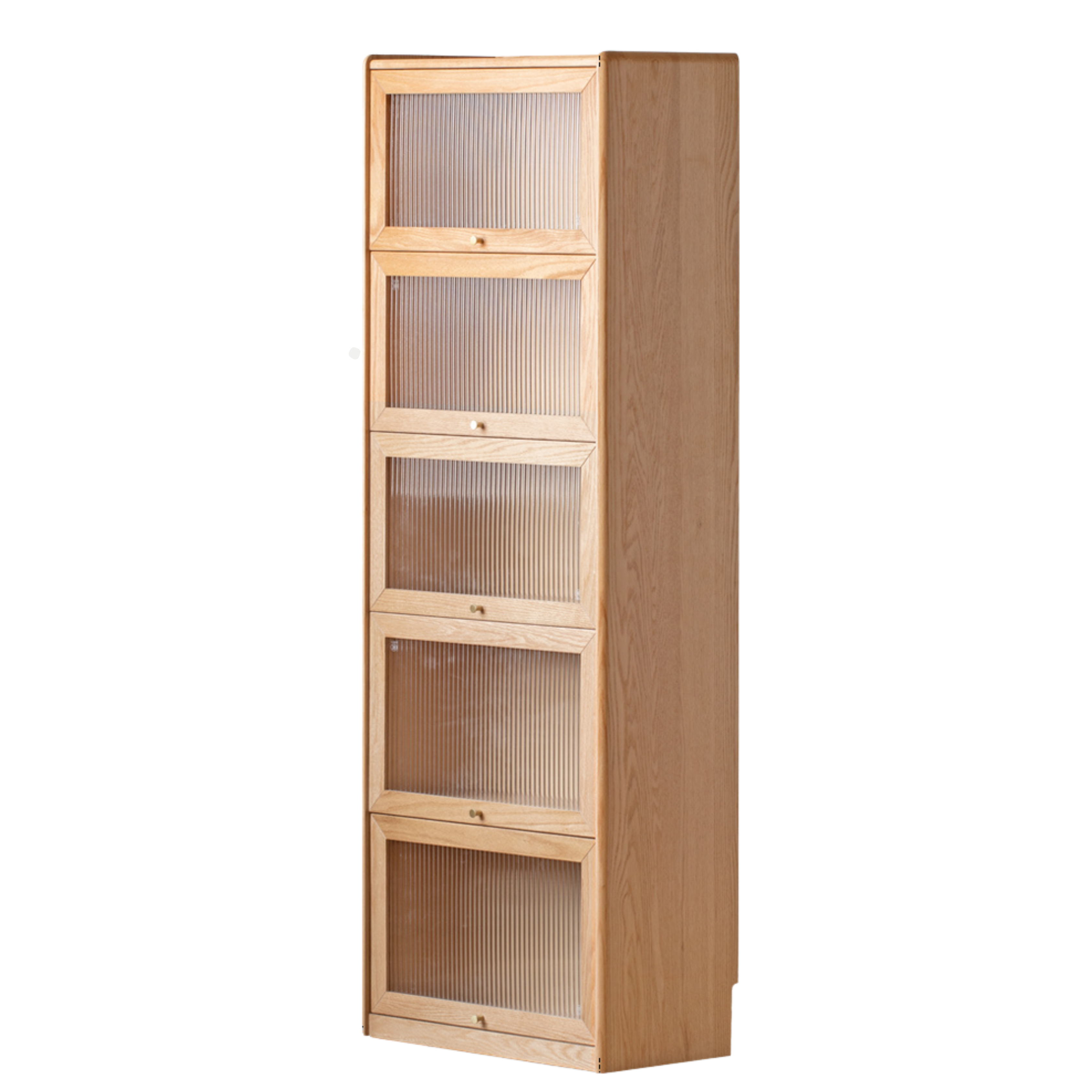 Oak Solid Wood Flipped Door Side Cabinet Free Combination