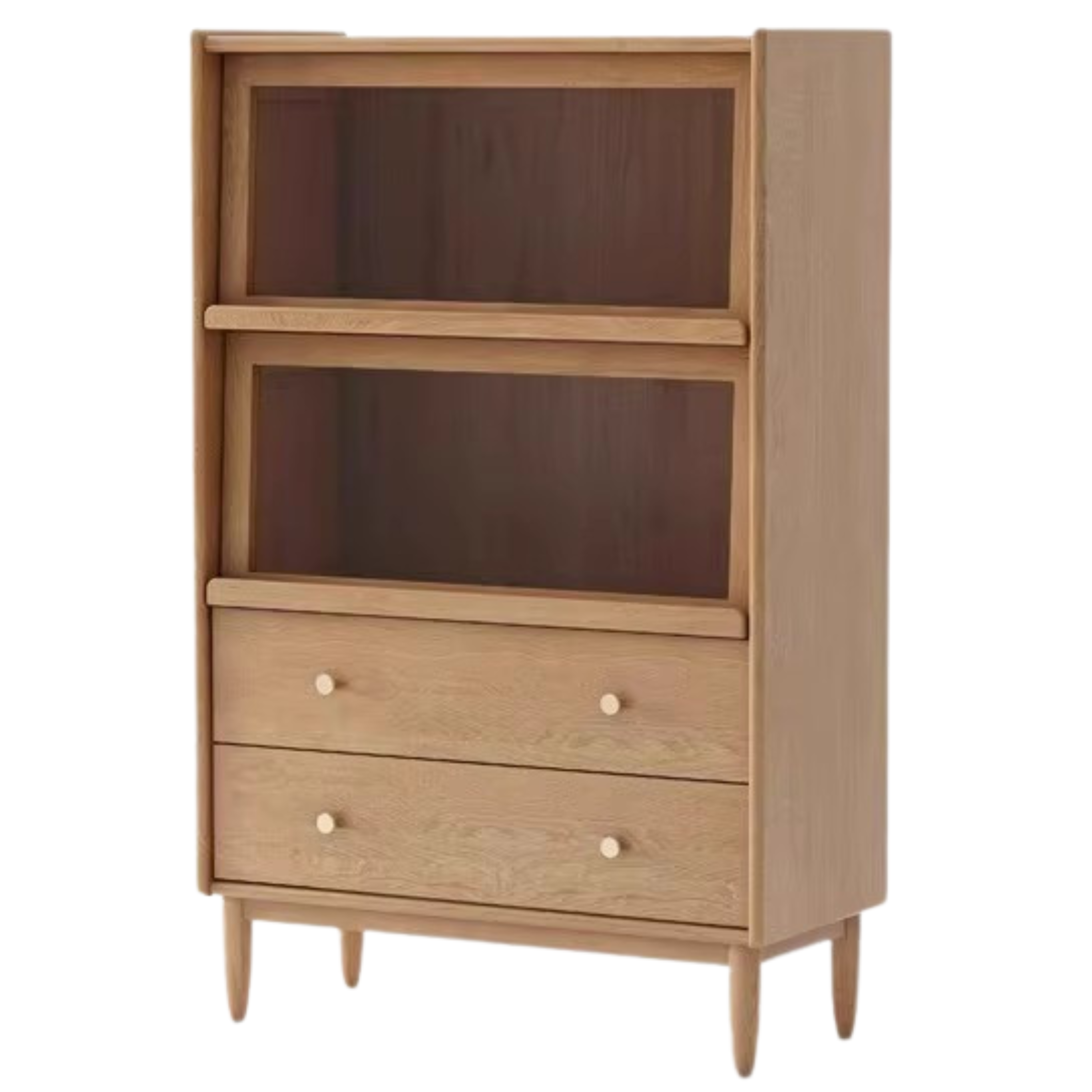 Cherry Wood, Oak, Poplar Solid Wood Side Cabinet Flip Door, LED light