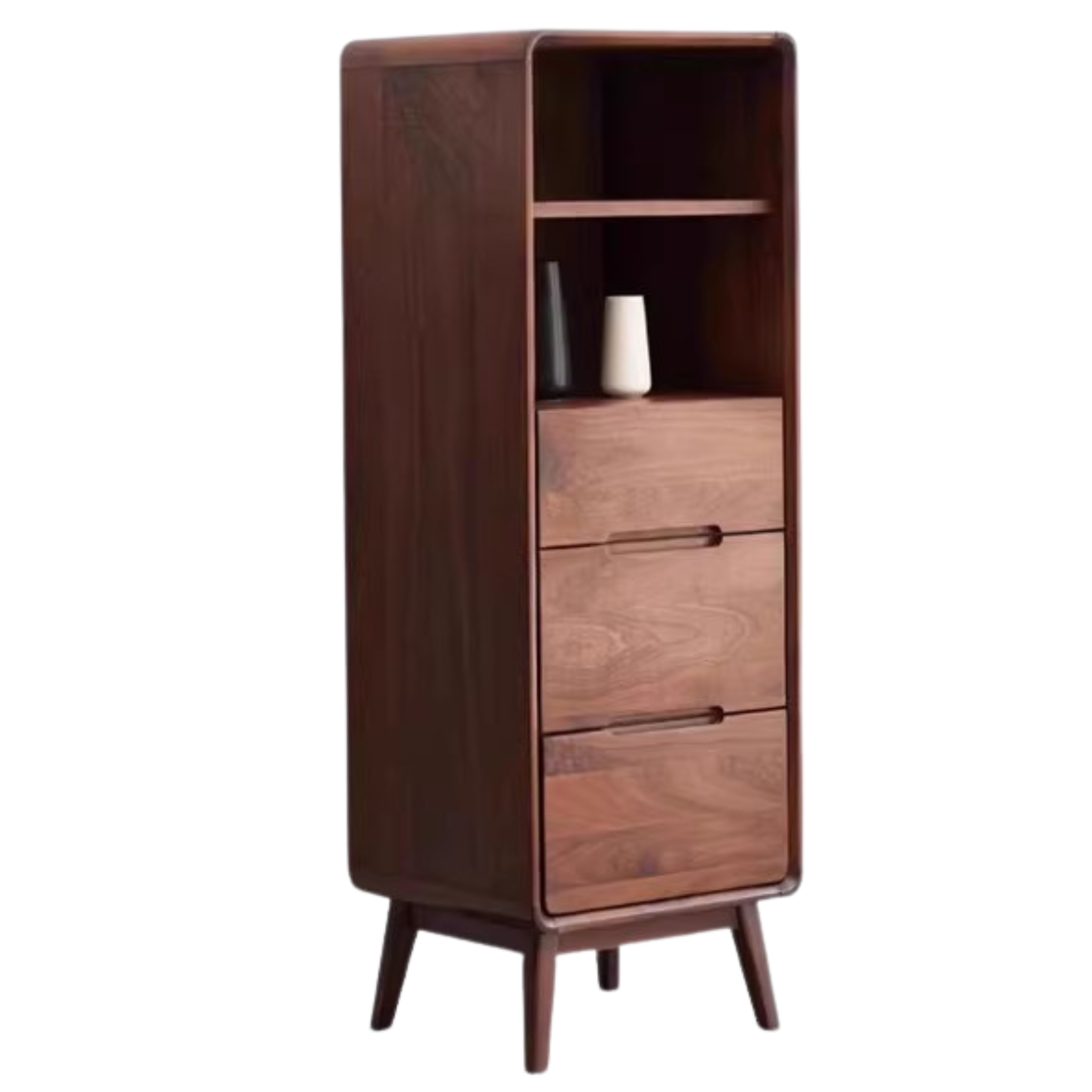 Black Walnut Solid Wood Side Cabinet