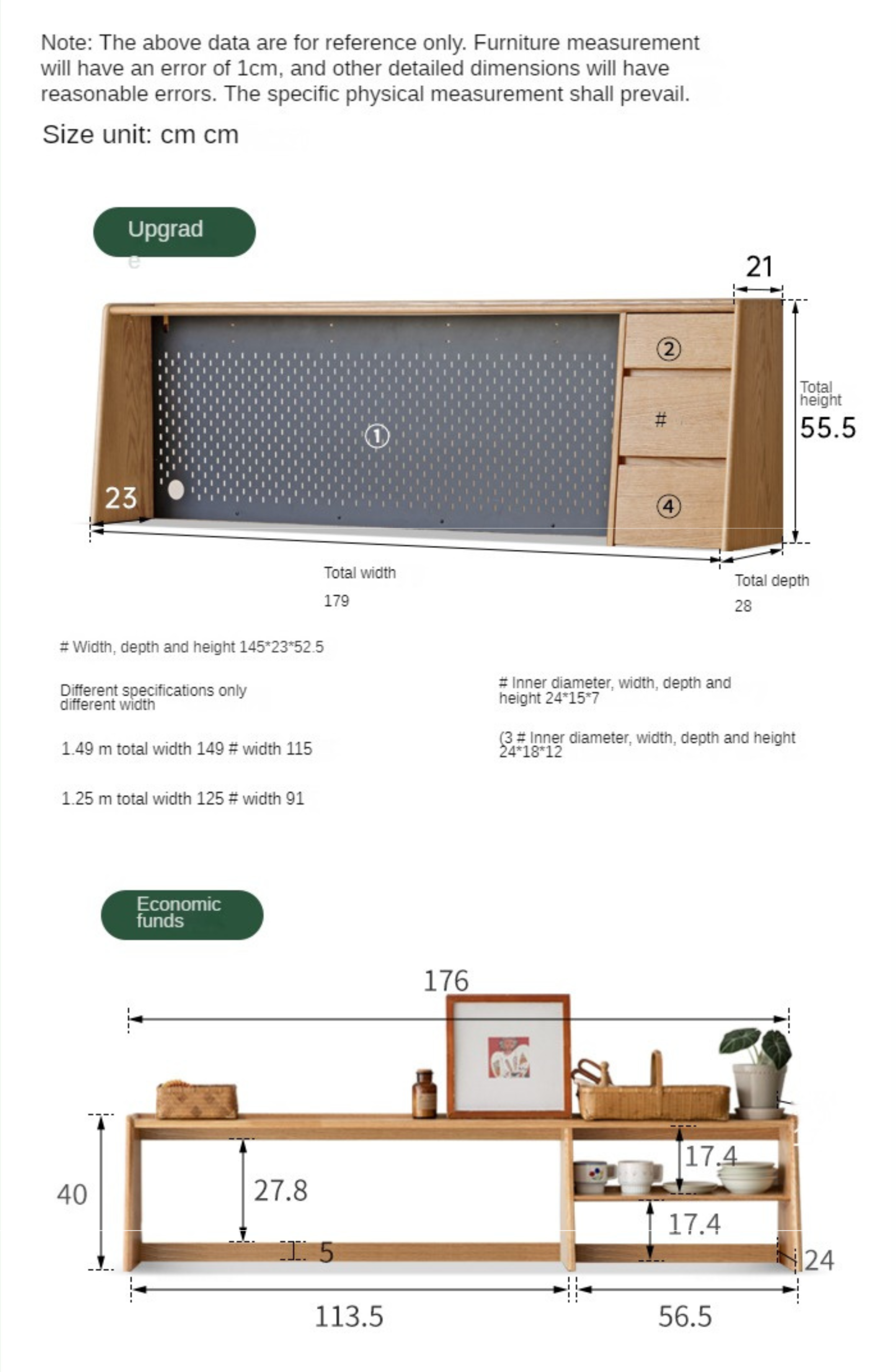 Oak Solid Wood Sideboard Shelf, Kitchen Shelf