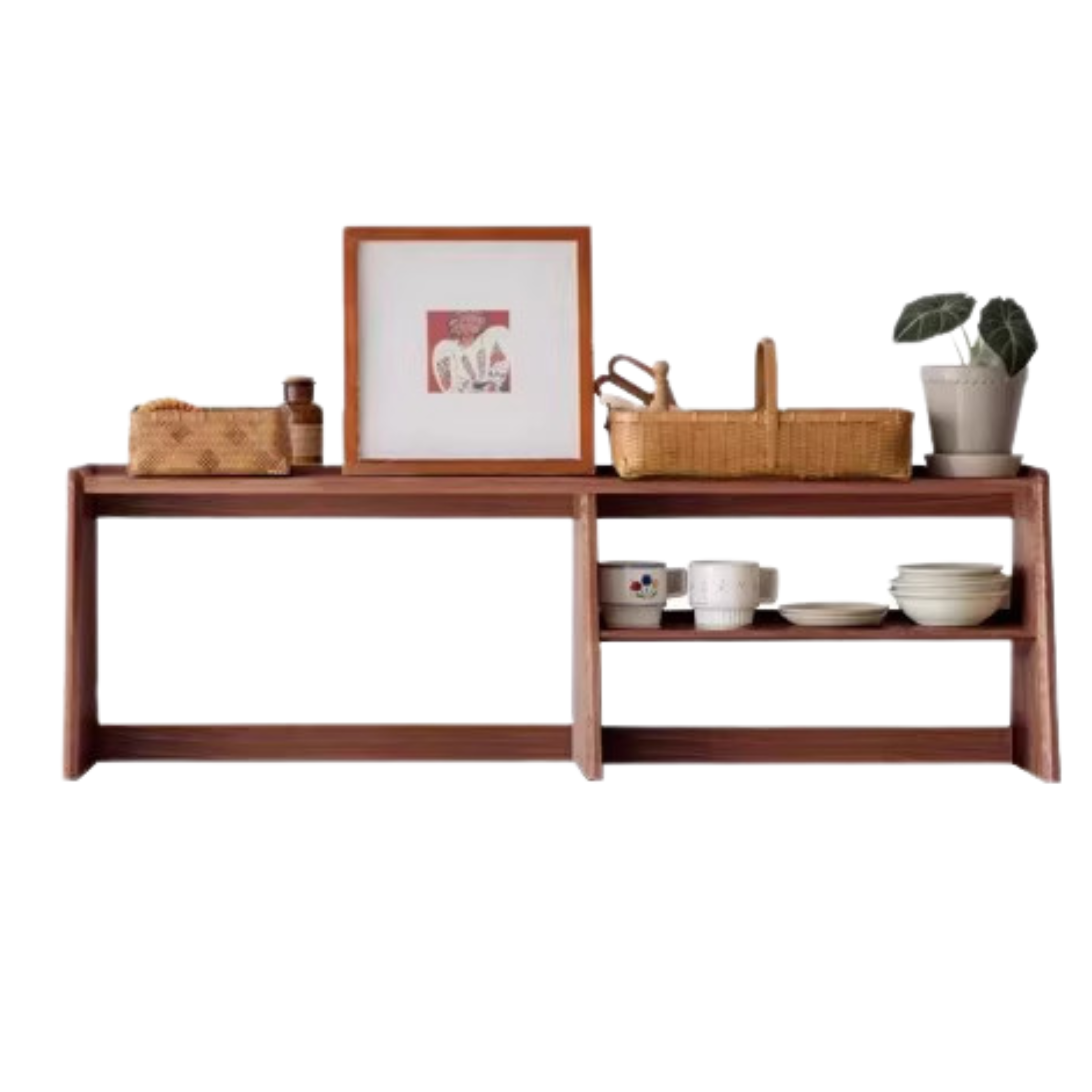 Oak Solid Wood Sideboard Shelf, Kitchen Shelf