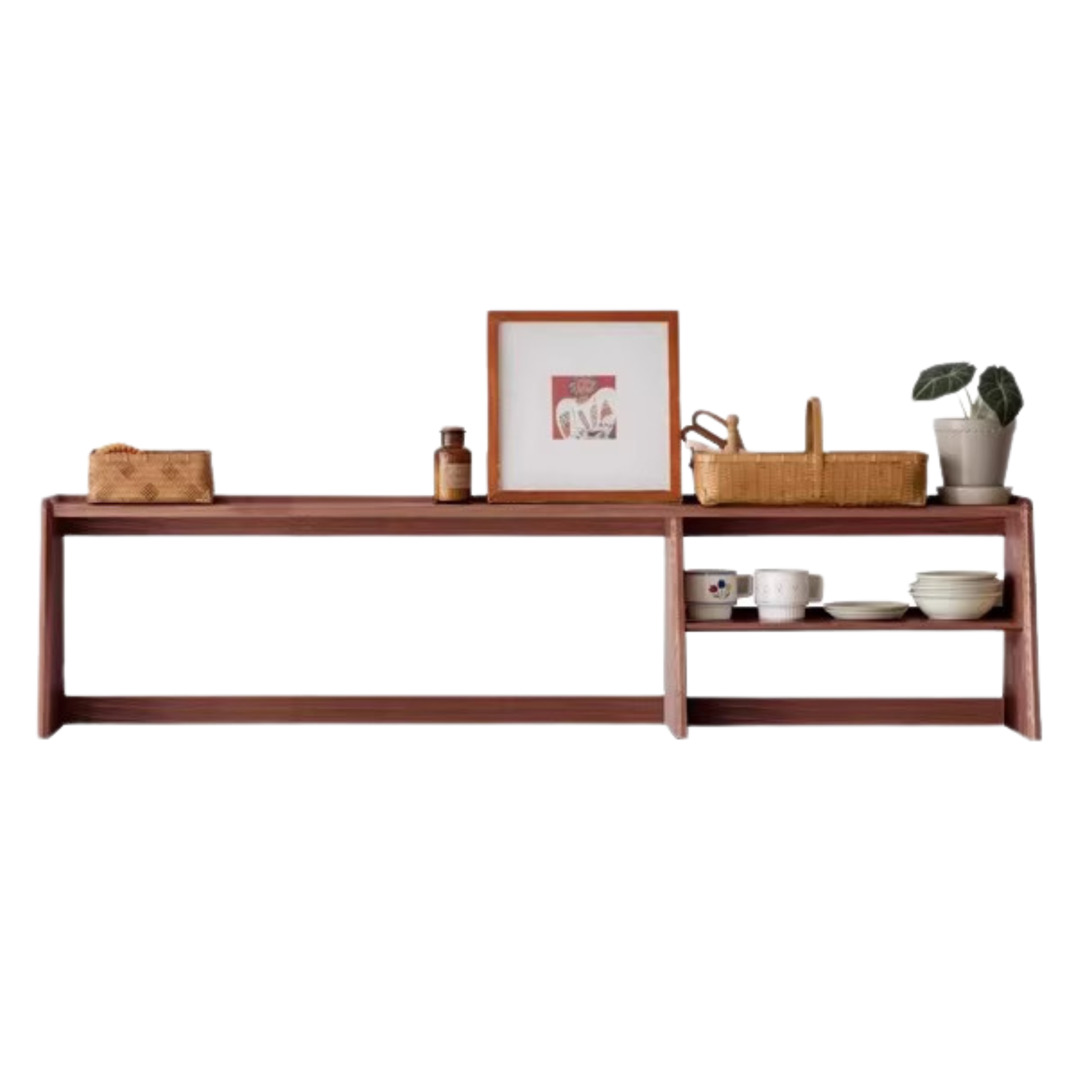 Oak Solid Wood Sideboard Shelf, Kitchen Shelf