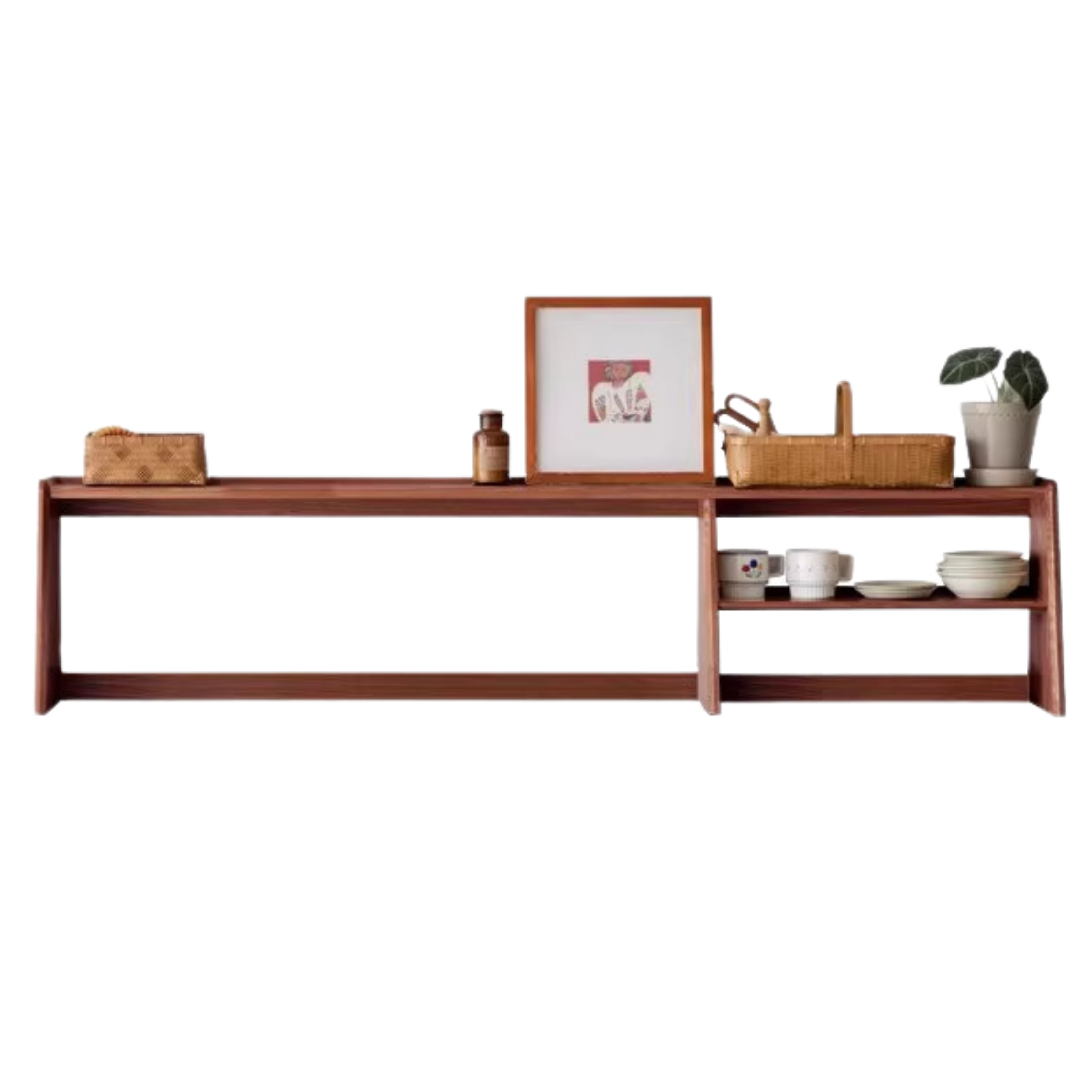 Oak Solid Wood Sideboard Shelf, Kitchen Shelf