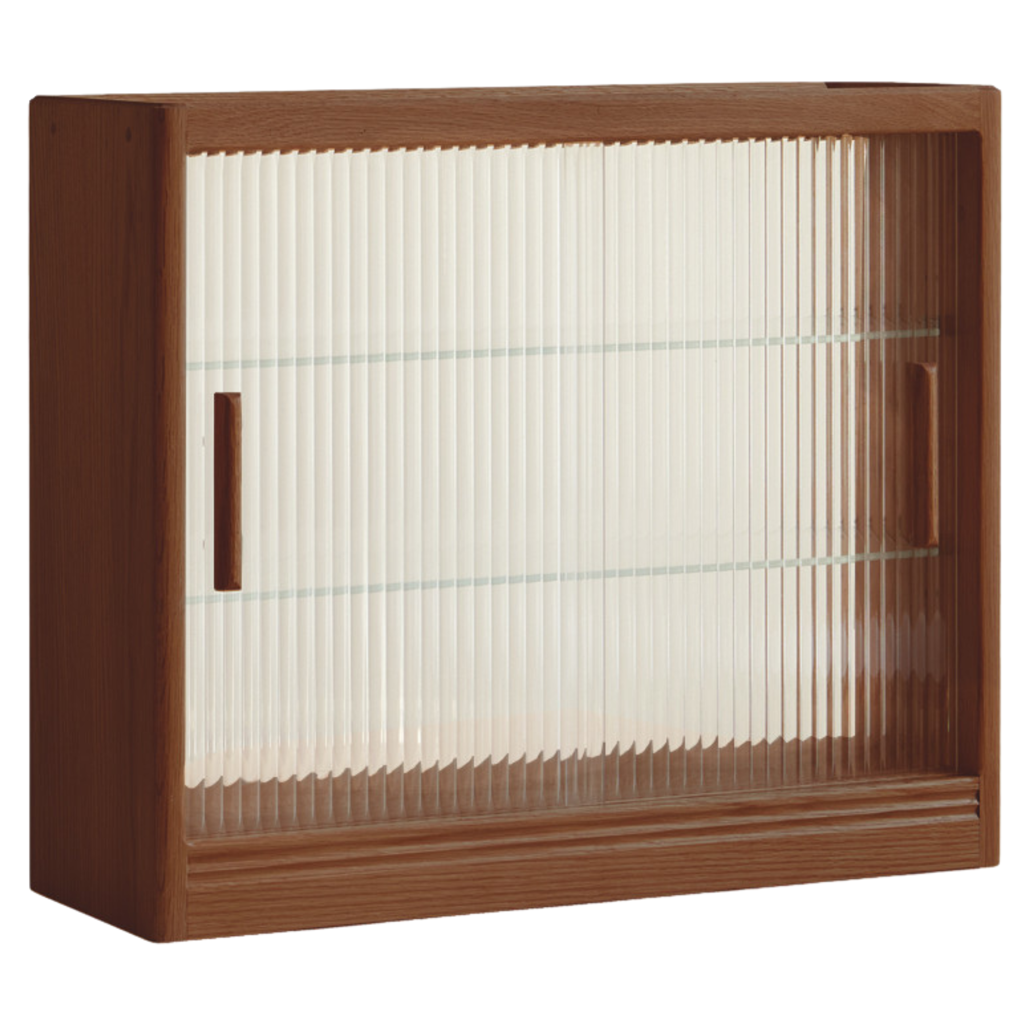 Oak solid wood desktop locker storage cabinet glass sliding door"