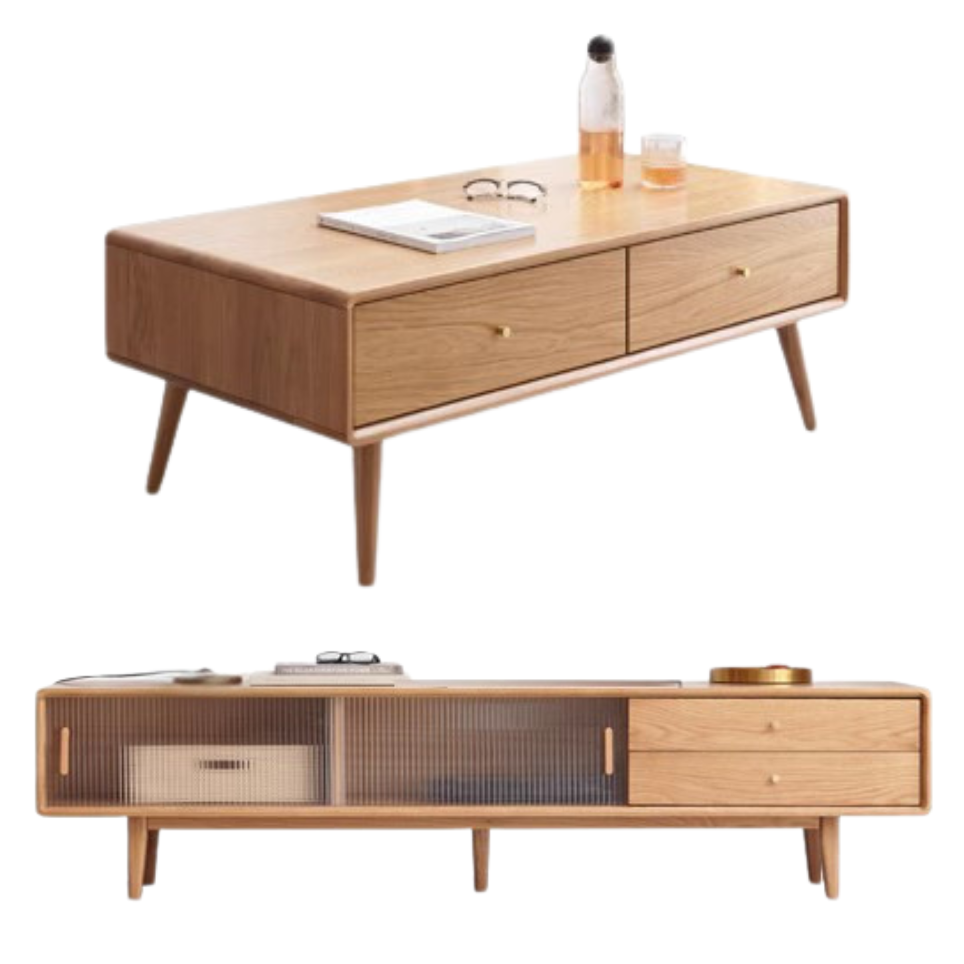 Oak Solid Wood Nordic Modern Coffee Table
