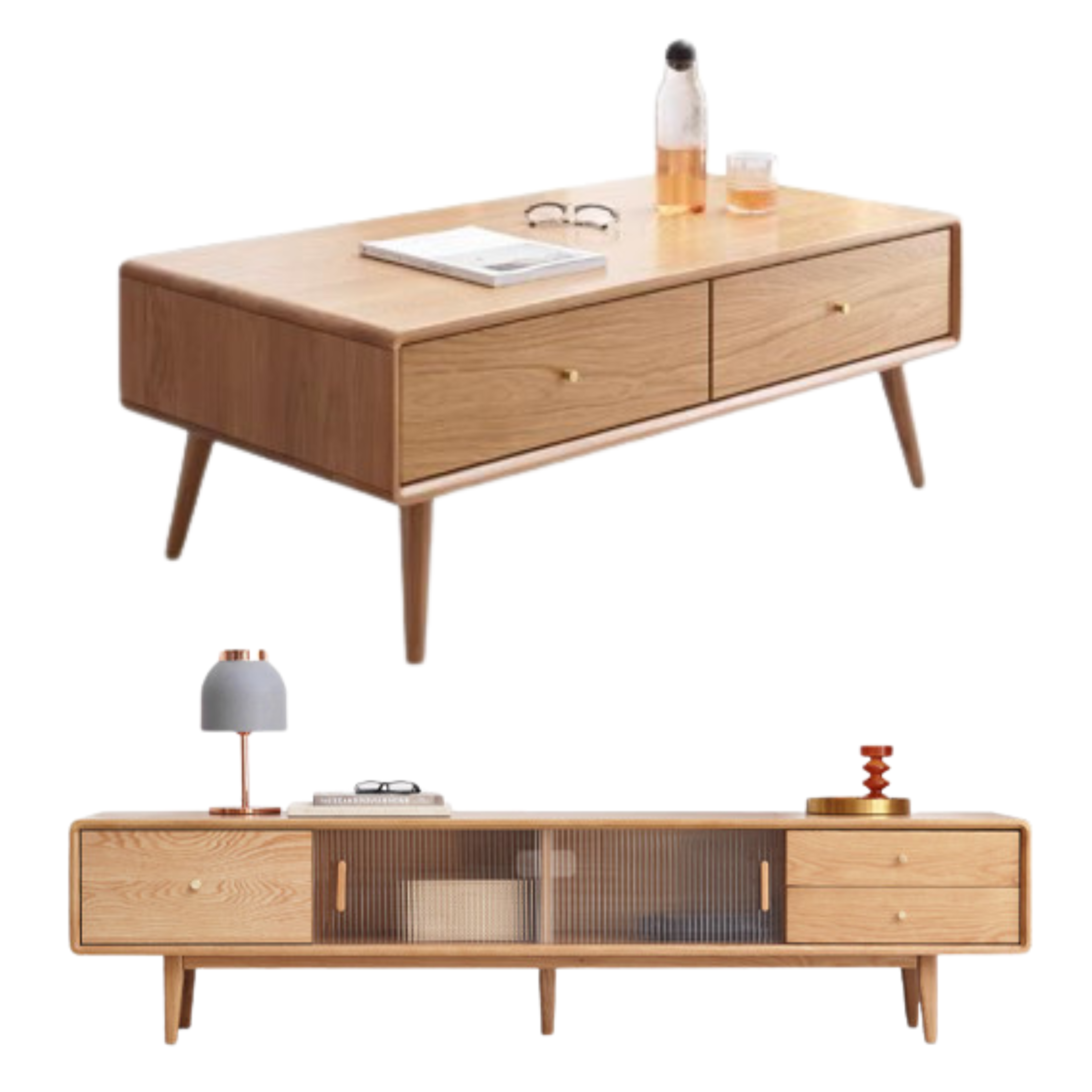 Oak Solid Wood Nordic Modern Coffee Table