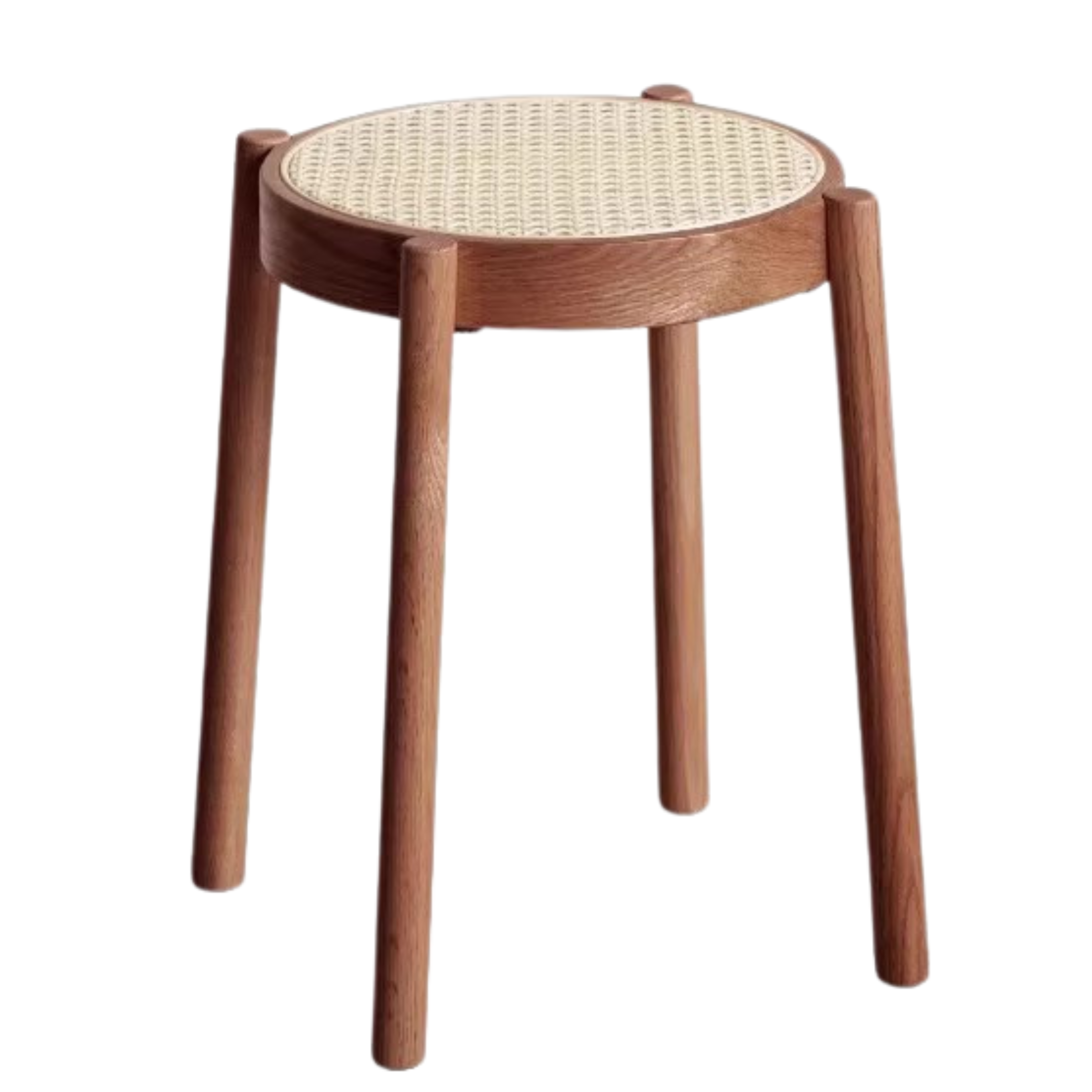 Stool rattan Oak solid wood can be stacked