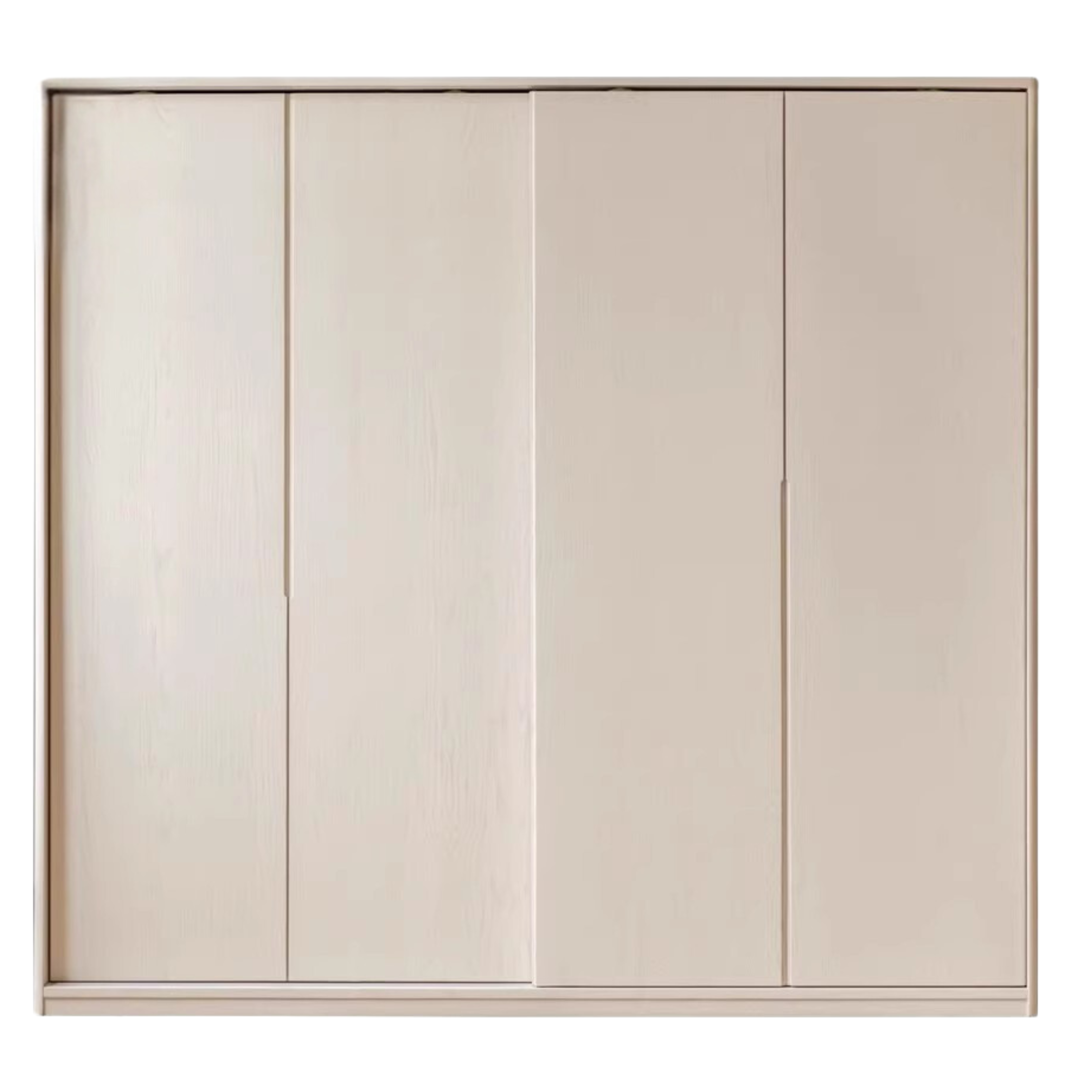 Oak solid wood cream wardrobe sliding door