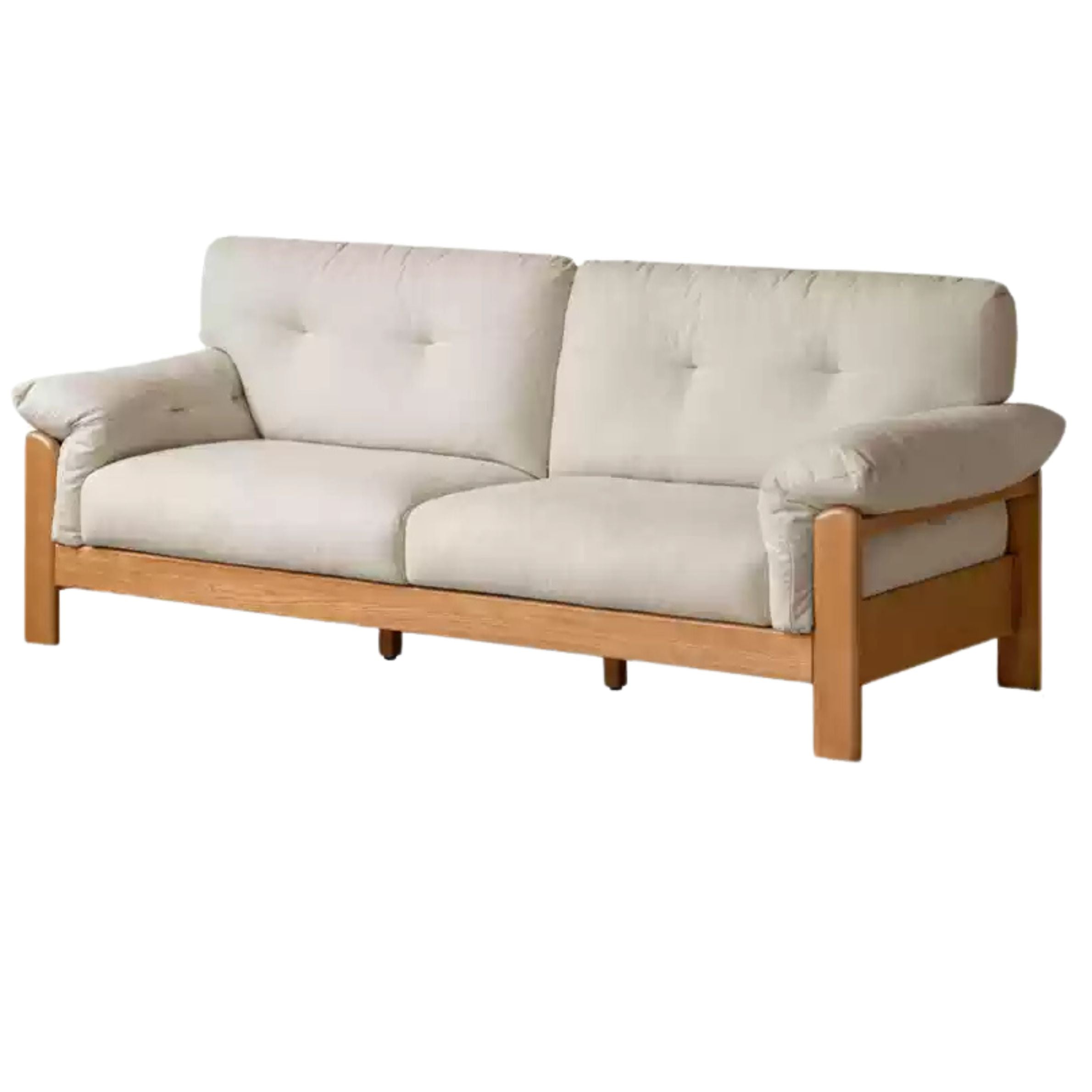 Ash Solid Wood Genuine leather, fabric sofa