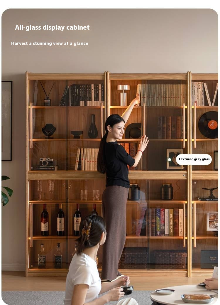 Oak Solid Wood Modern Bookcase