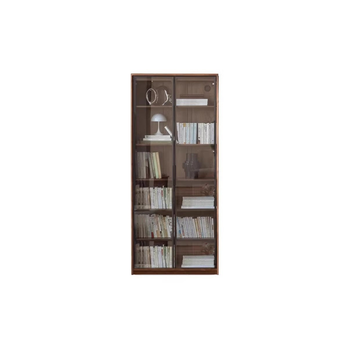 Black Walnut solid wood bookcase floor-standing free combination bookshelf<