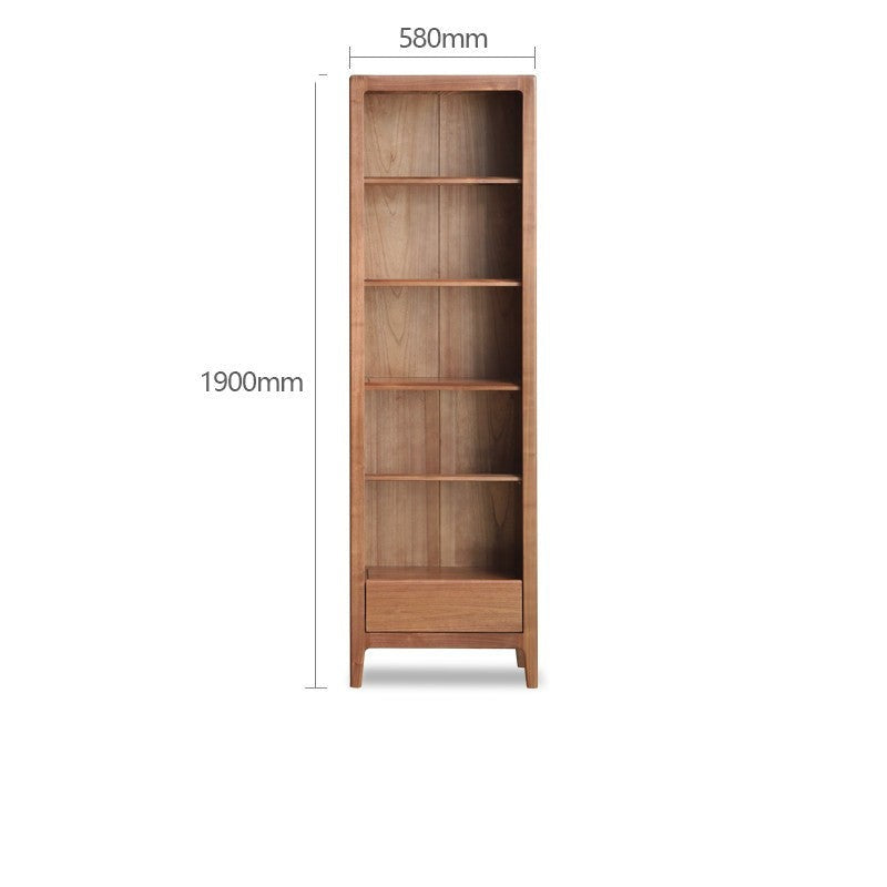 Black walnut solid wood bookcase free combination bookshelf<