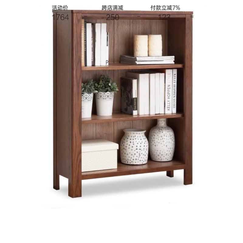 Oak solid wood Nordic simple small bookshelf