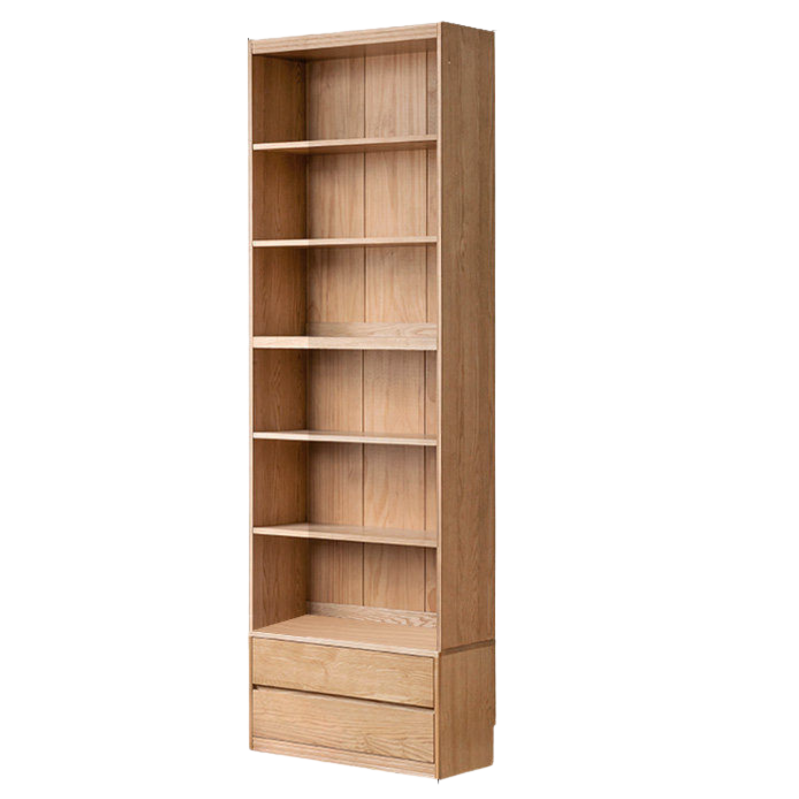 Ash, Oak Solid Wood Modern Combination Bookcase Integrated Card Seat