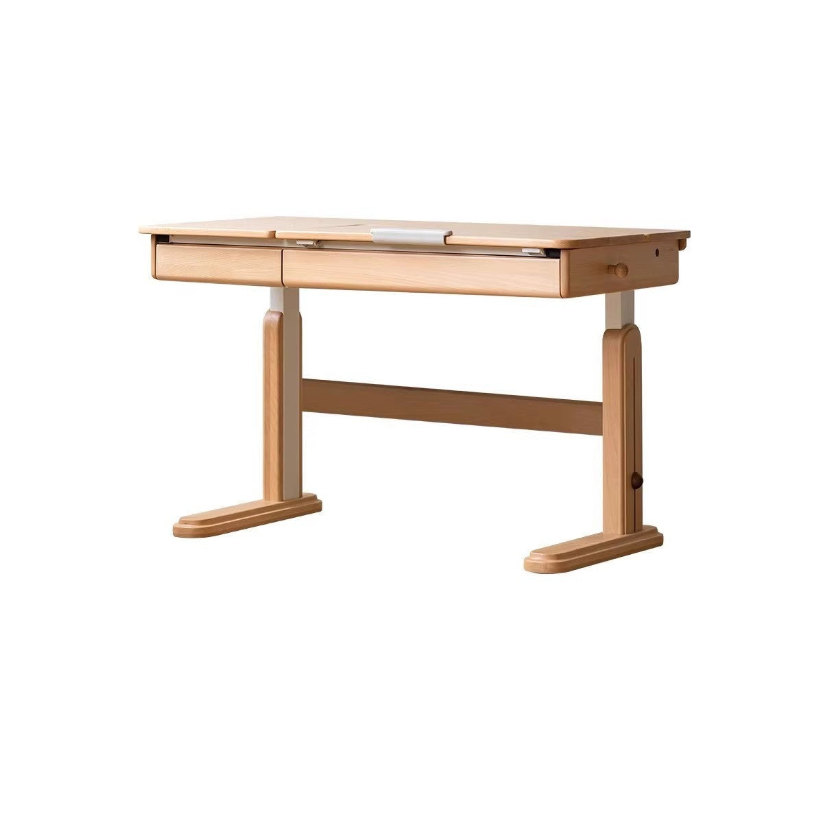 Beech solid wood children's study adaptive desktop, lifting table"