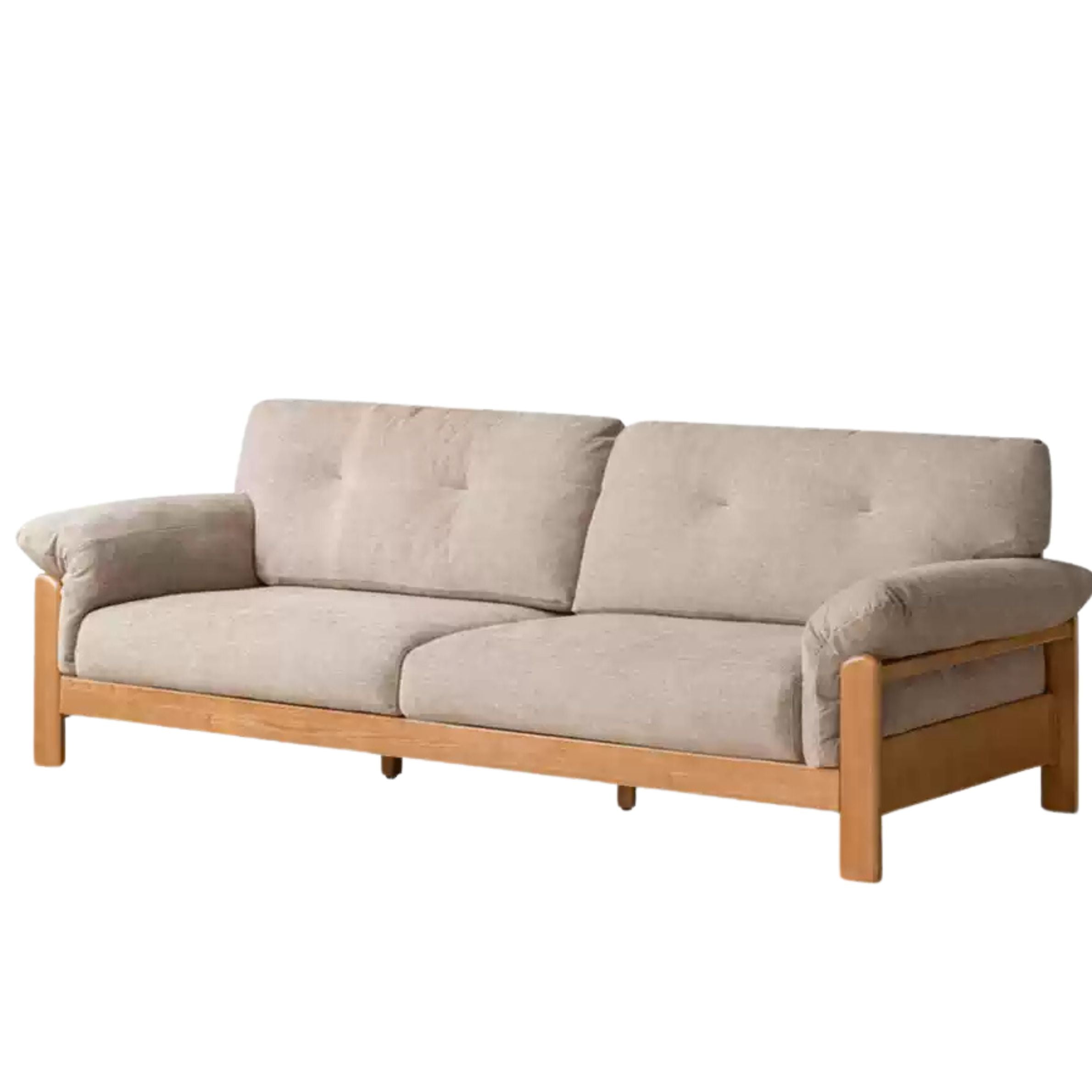 Ash Solid Wood Genuine leather, fabric sofa