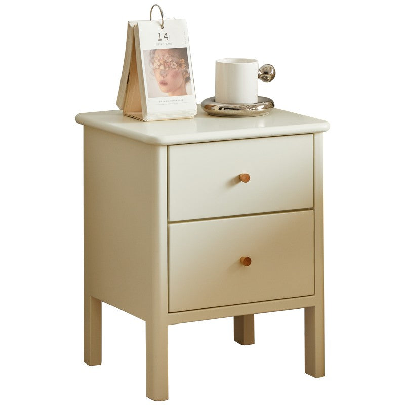 Beech solid wood white luxury night stand)