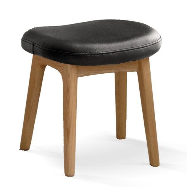 Oak, Black Walnut Solid Wood Makeup Soft Stool