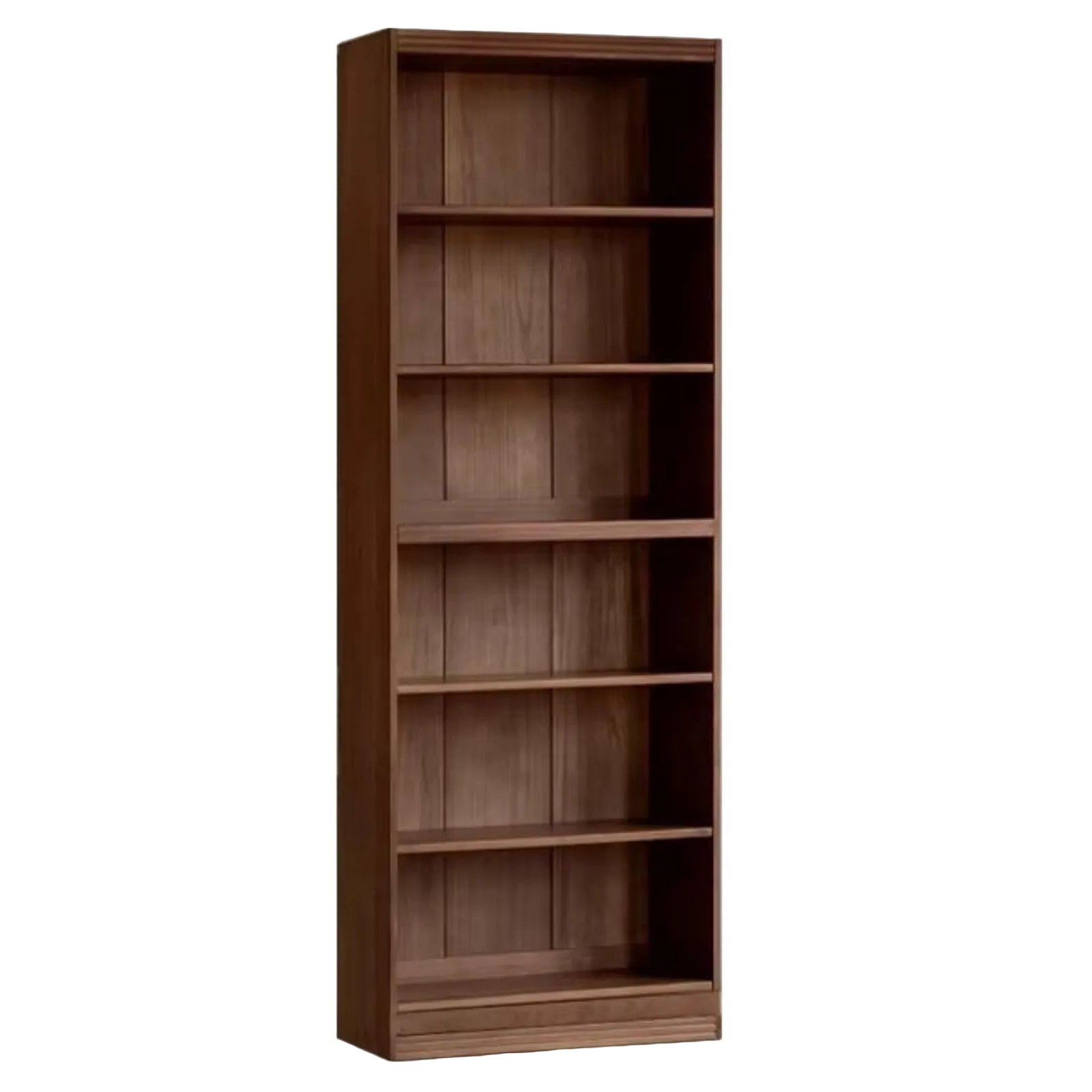 Black Walnut, Sandalwood Solid Wood Light Luxury Combined Bookshelf With Seat