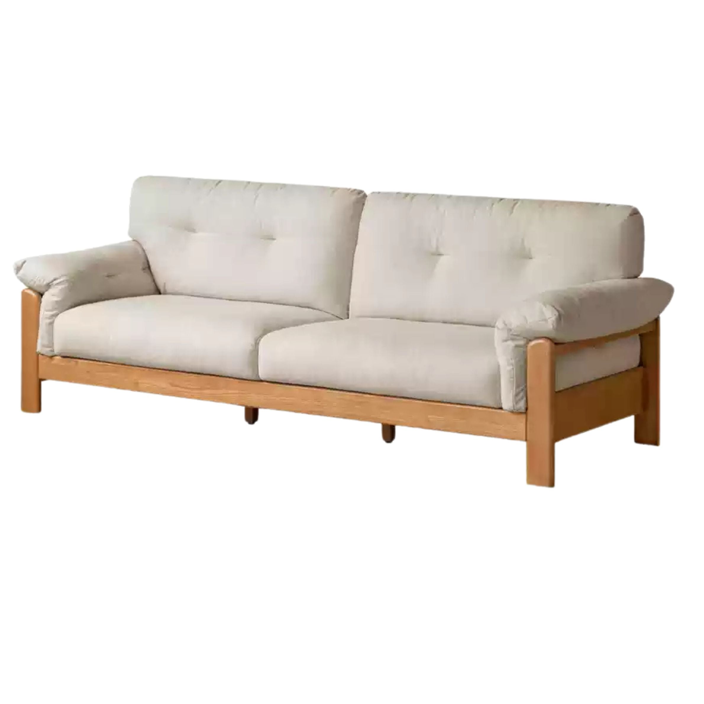 Ash Solid Wood Genuine leather, fabric sofa