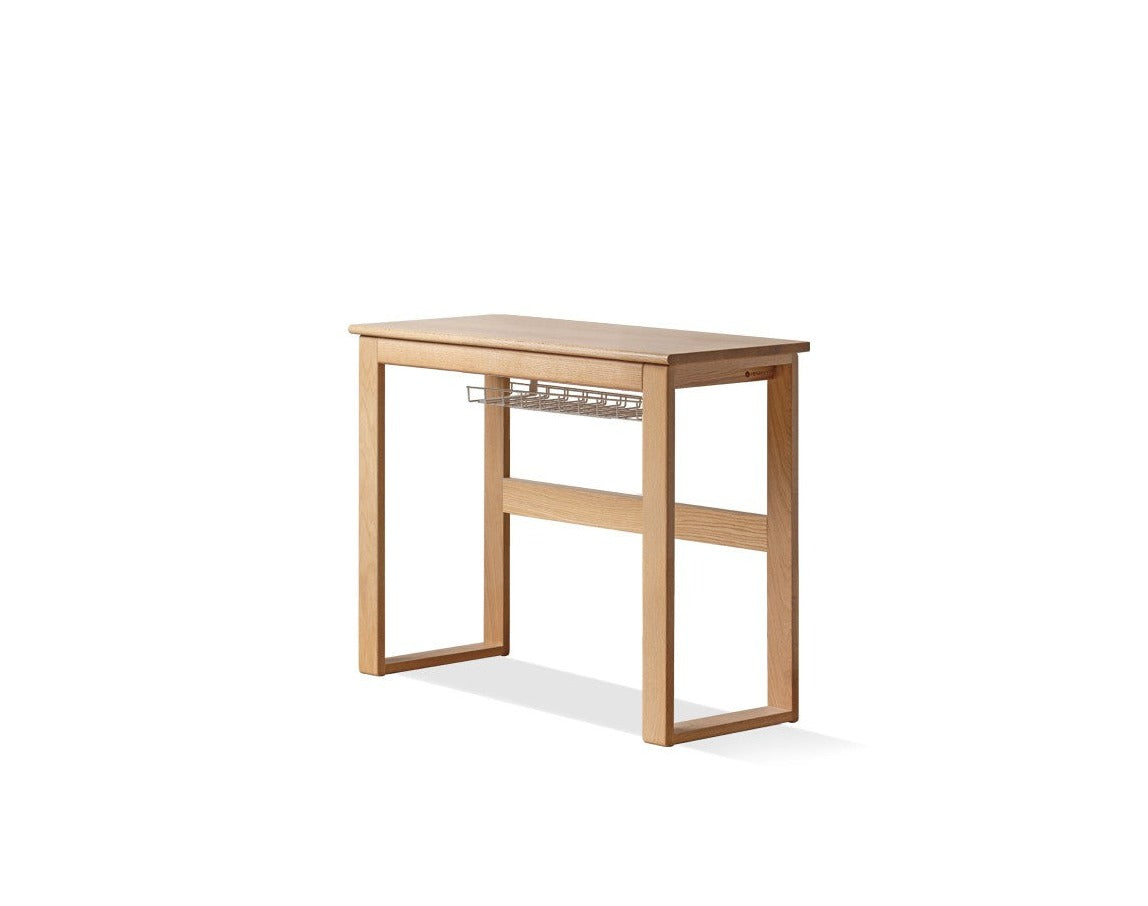 Oak Solid wood long narrow desk"
