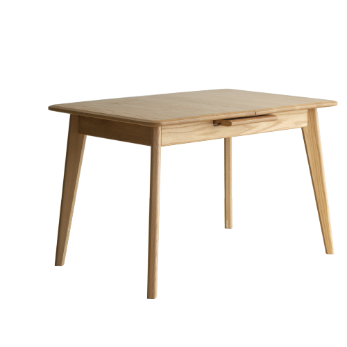 Oak Solid Wood Retractable Folding Dining Table