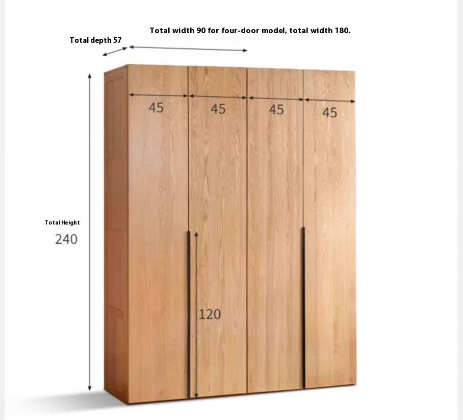 Oak Solid Wood Wardrobe.