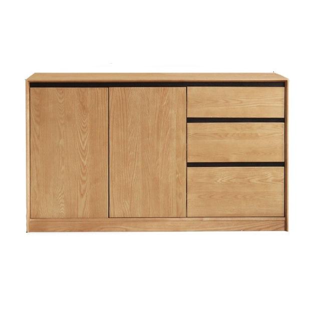 Ash Solid Wood Modern Floor Storage Sideboard