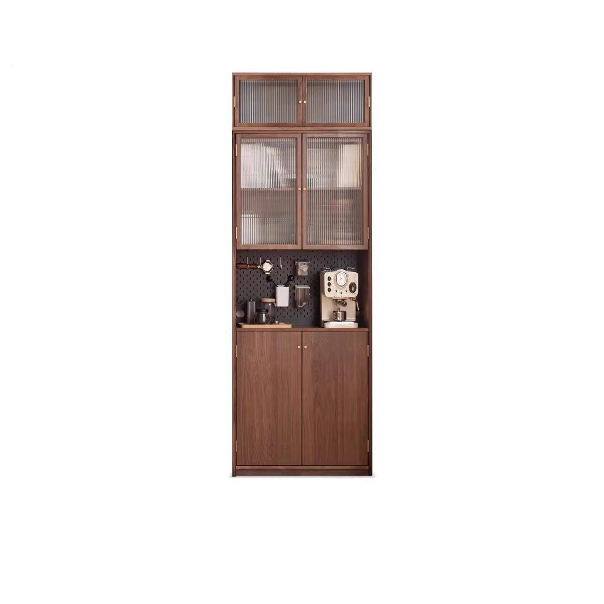 Black Walnut solid wood bookcase floor-standing free combination bookshelf<