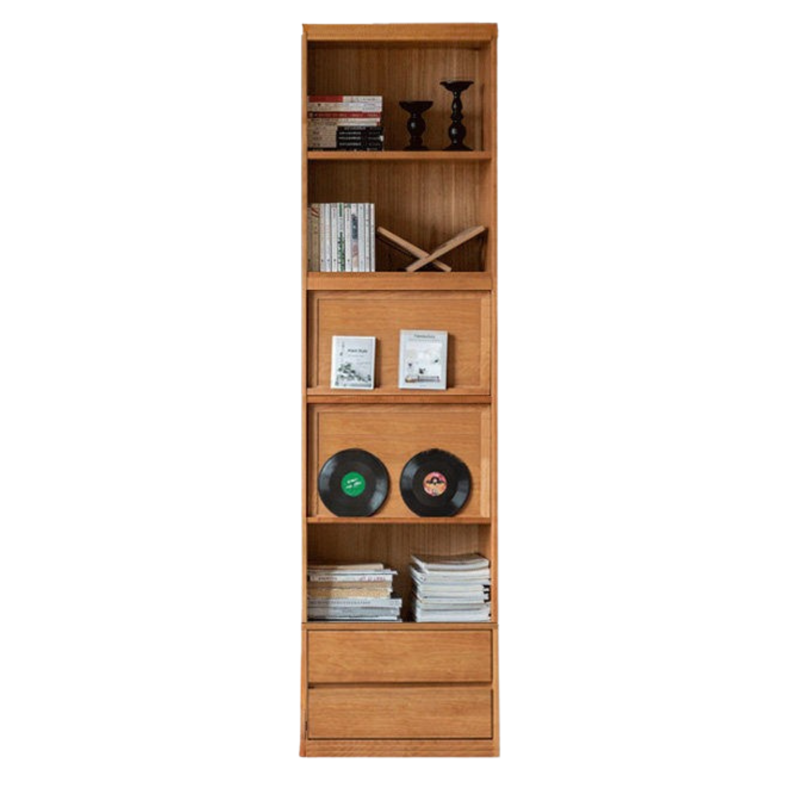 Cherry Solid Wood Bookcase Combination Glass Cabinet