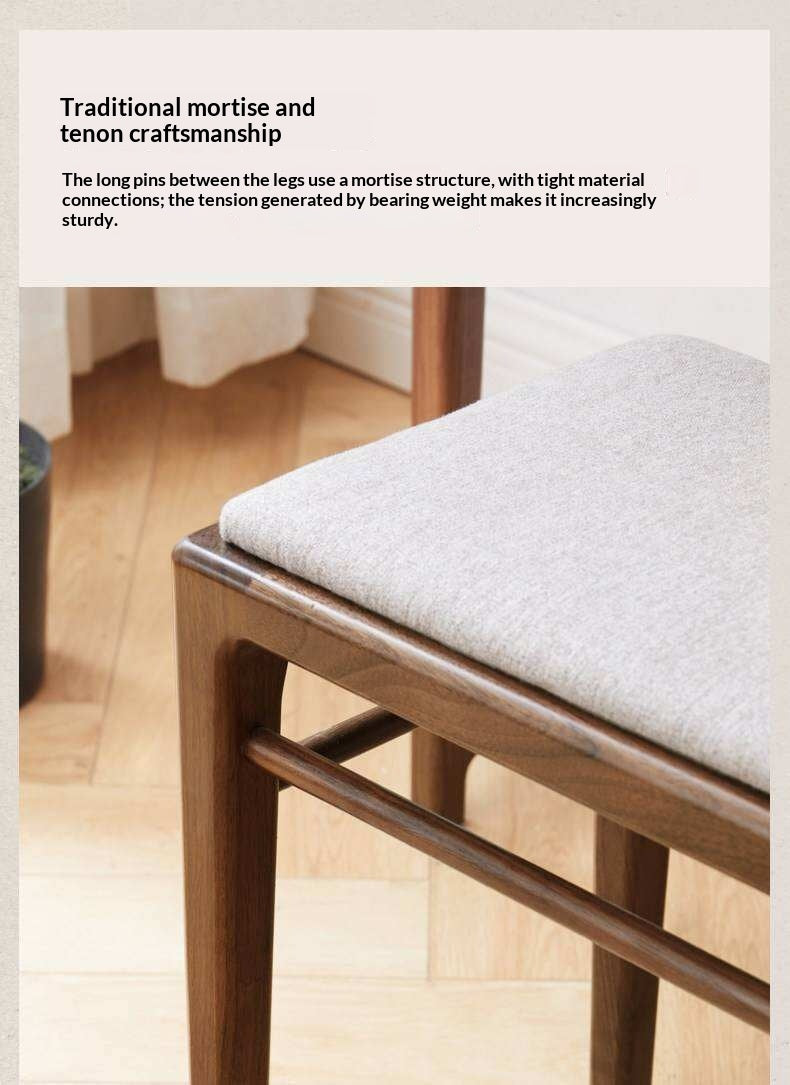 ASh Solid Wood Makeup Stool