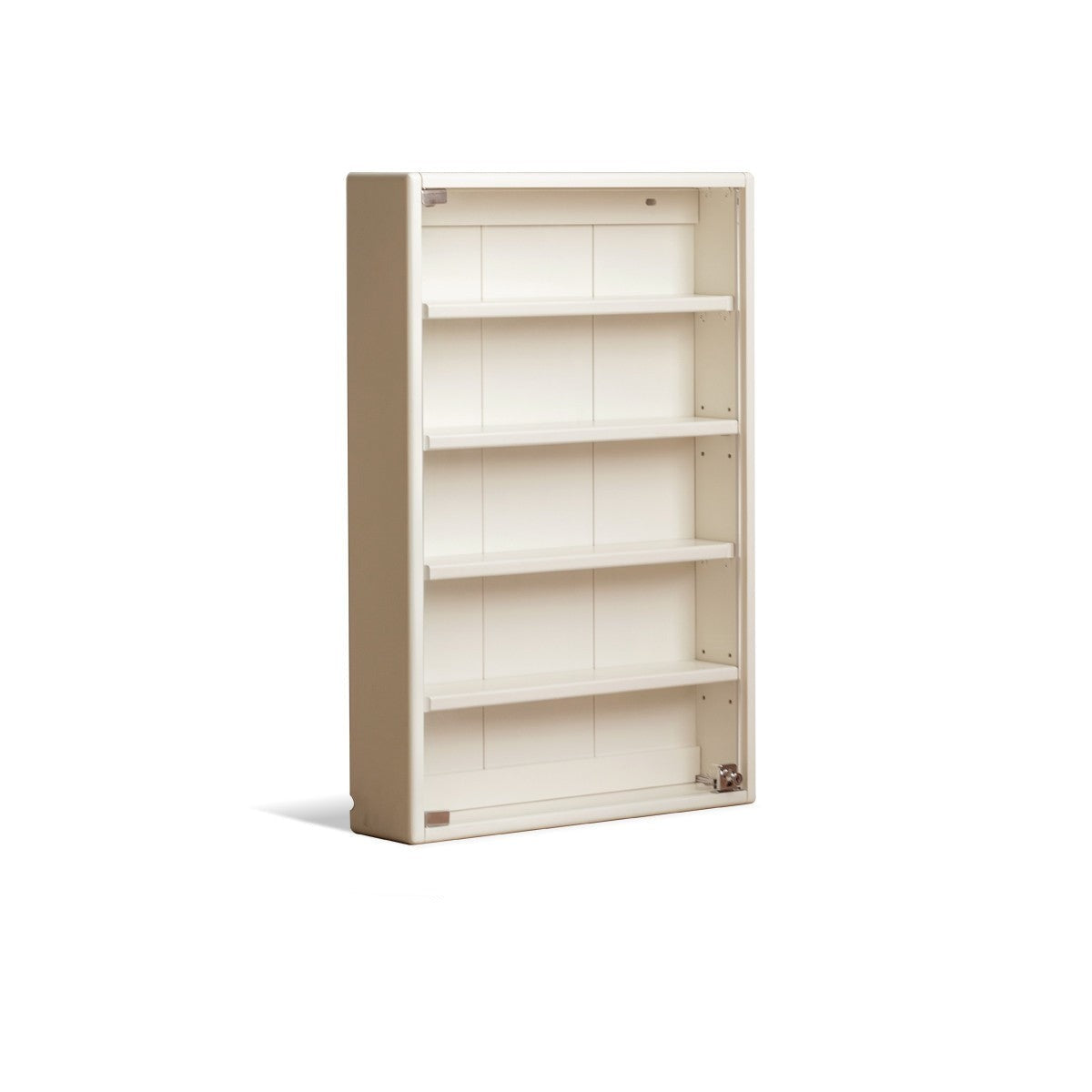 Poplar solid wood wall-mounted display cabinet Creamy Style ultra-thin "
