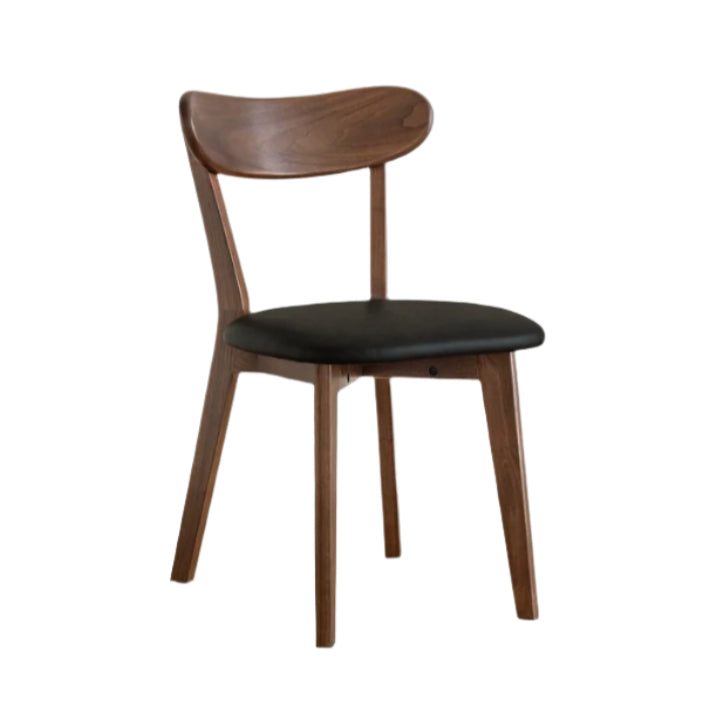 Black Walnut Solid Wood Soft Back Dining Chair