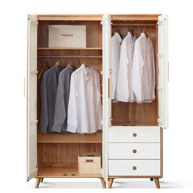Beech Solid Wood Wardrobe Combination