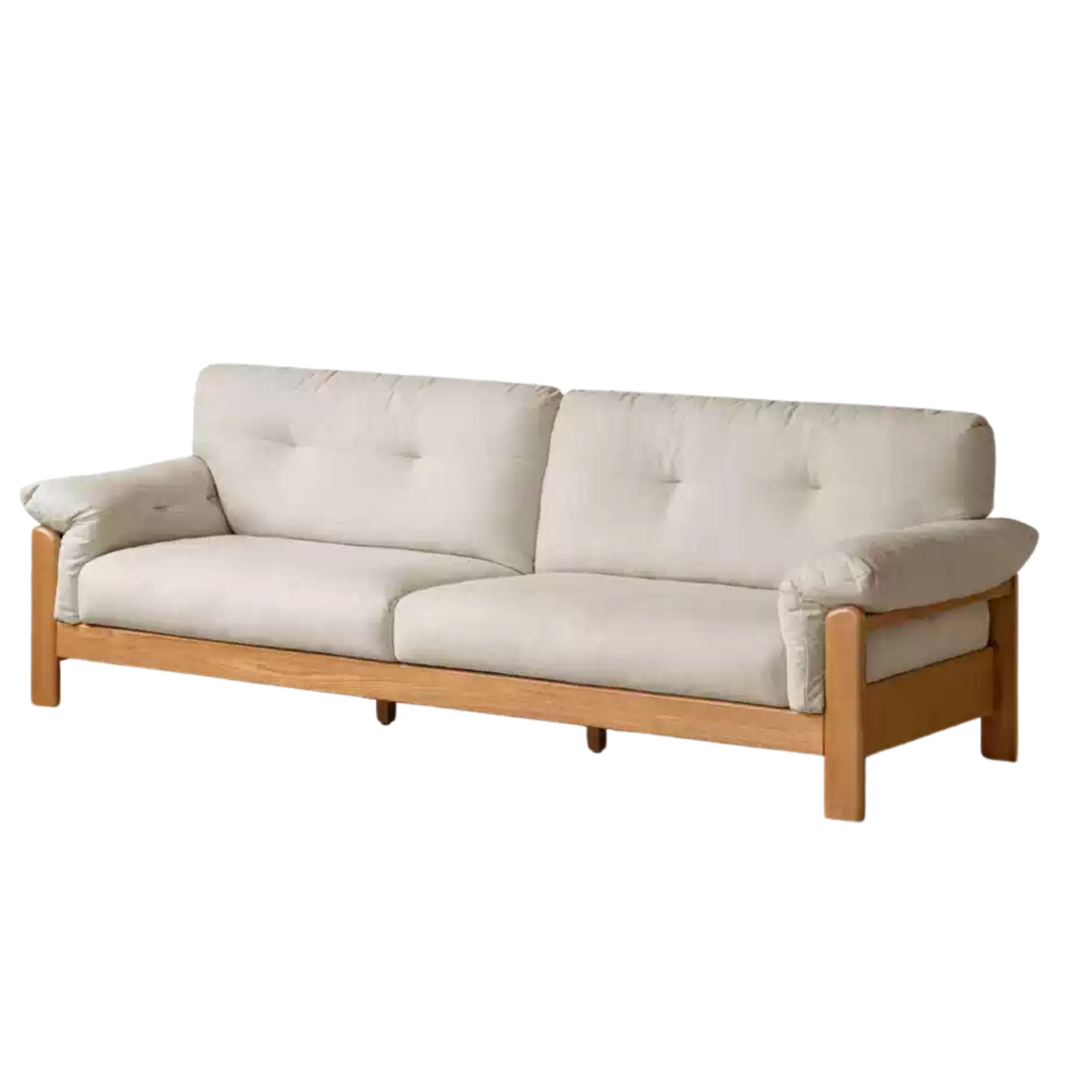 Ash Solid Wood Genuine leather, fabric sofa