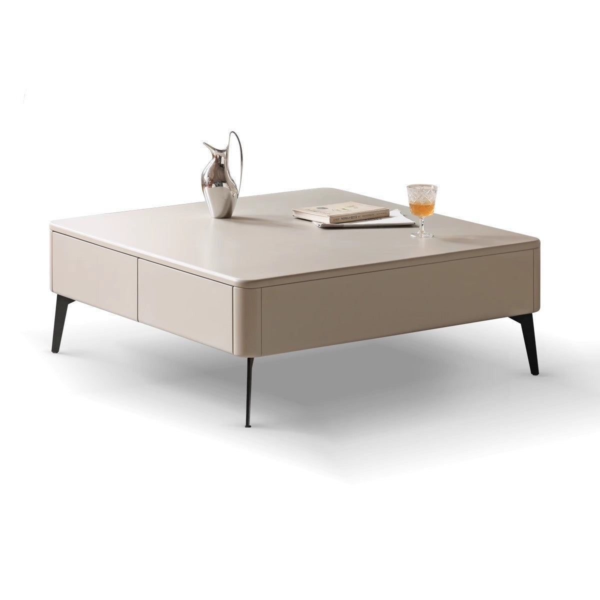 Poplar Solid Wood square Tea Table Italian Luxury Style "