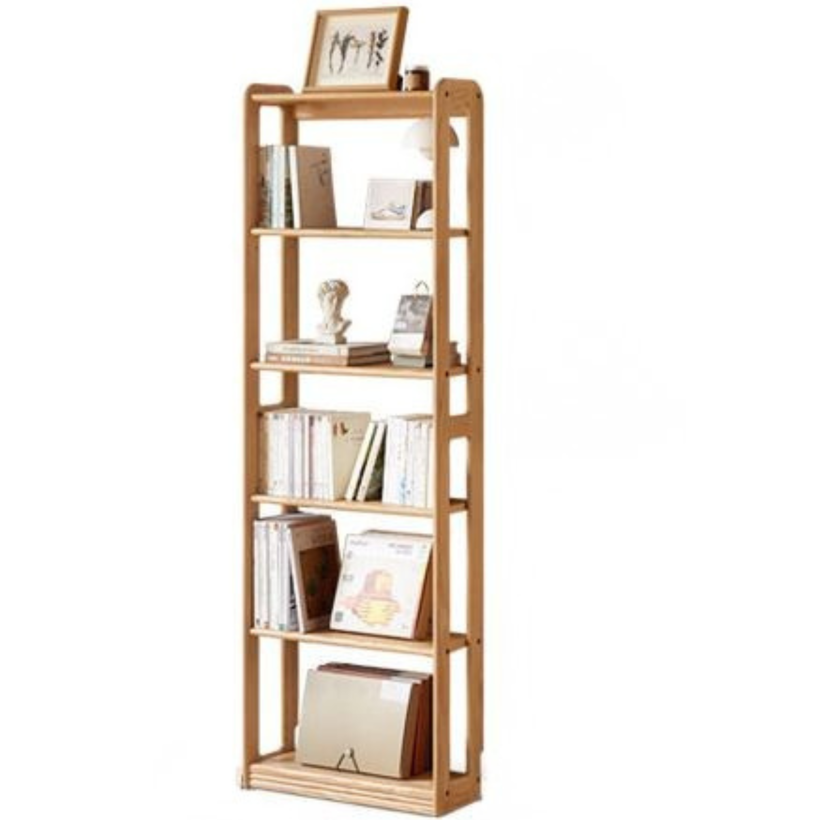 Oak, Solid RubberWood Solid Wood Ultra Thin Storage Rack