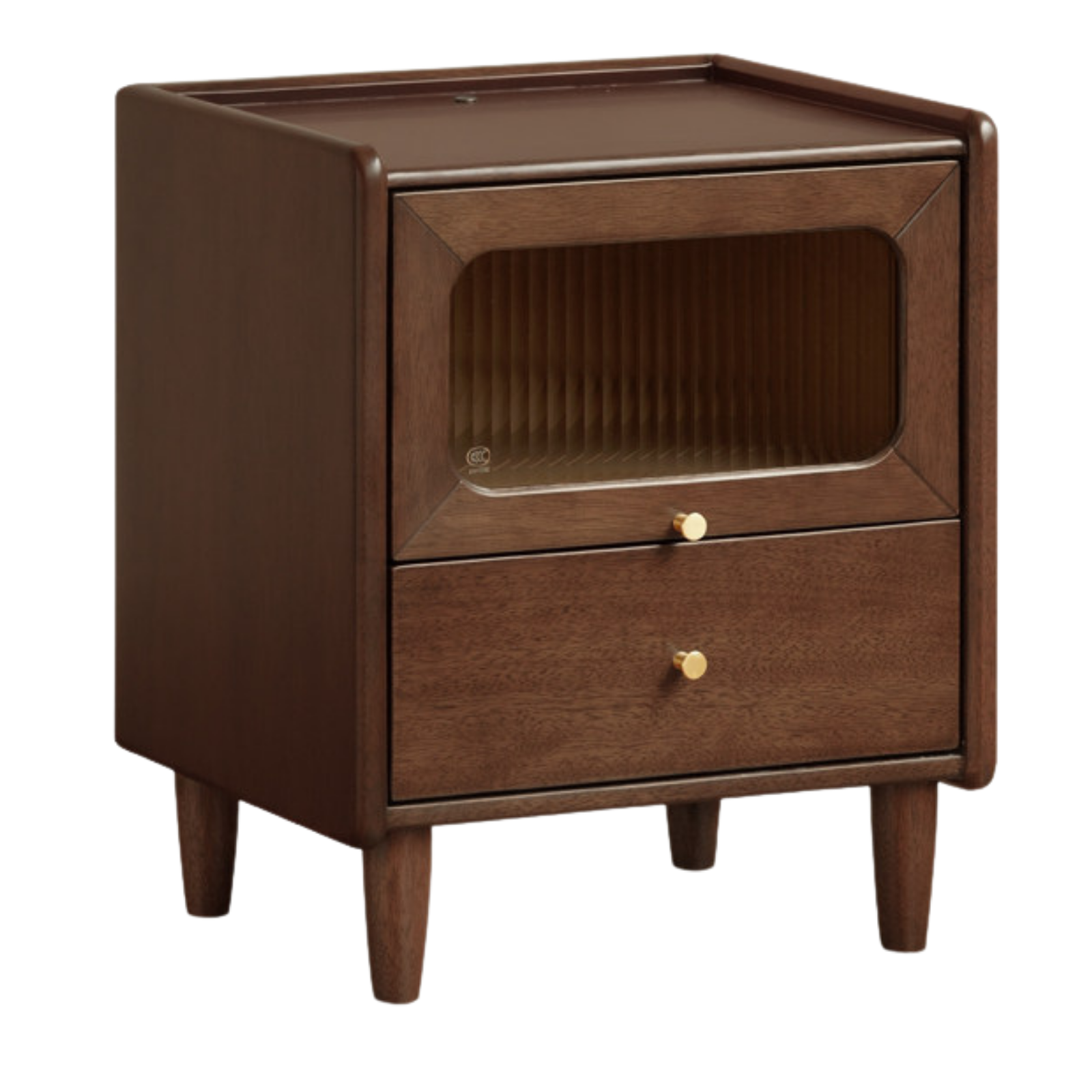 Black Walnut, Solid Longan Hardwood, Catalpa Solid Wood Ultra-Narrow Nightstand.