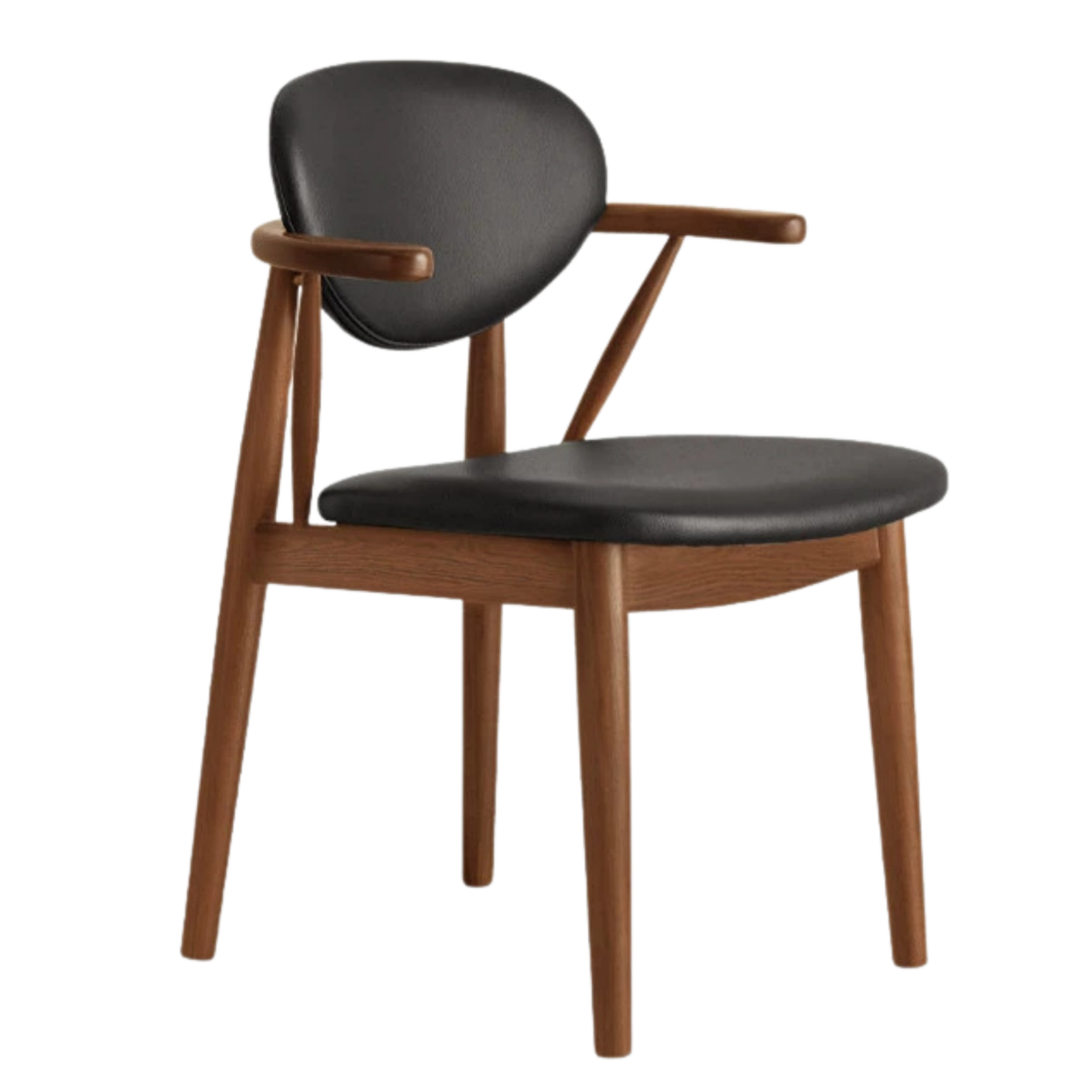 Black Walnut, Red Oak, Golden Sandalwood Dining Armchair