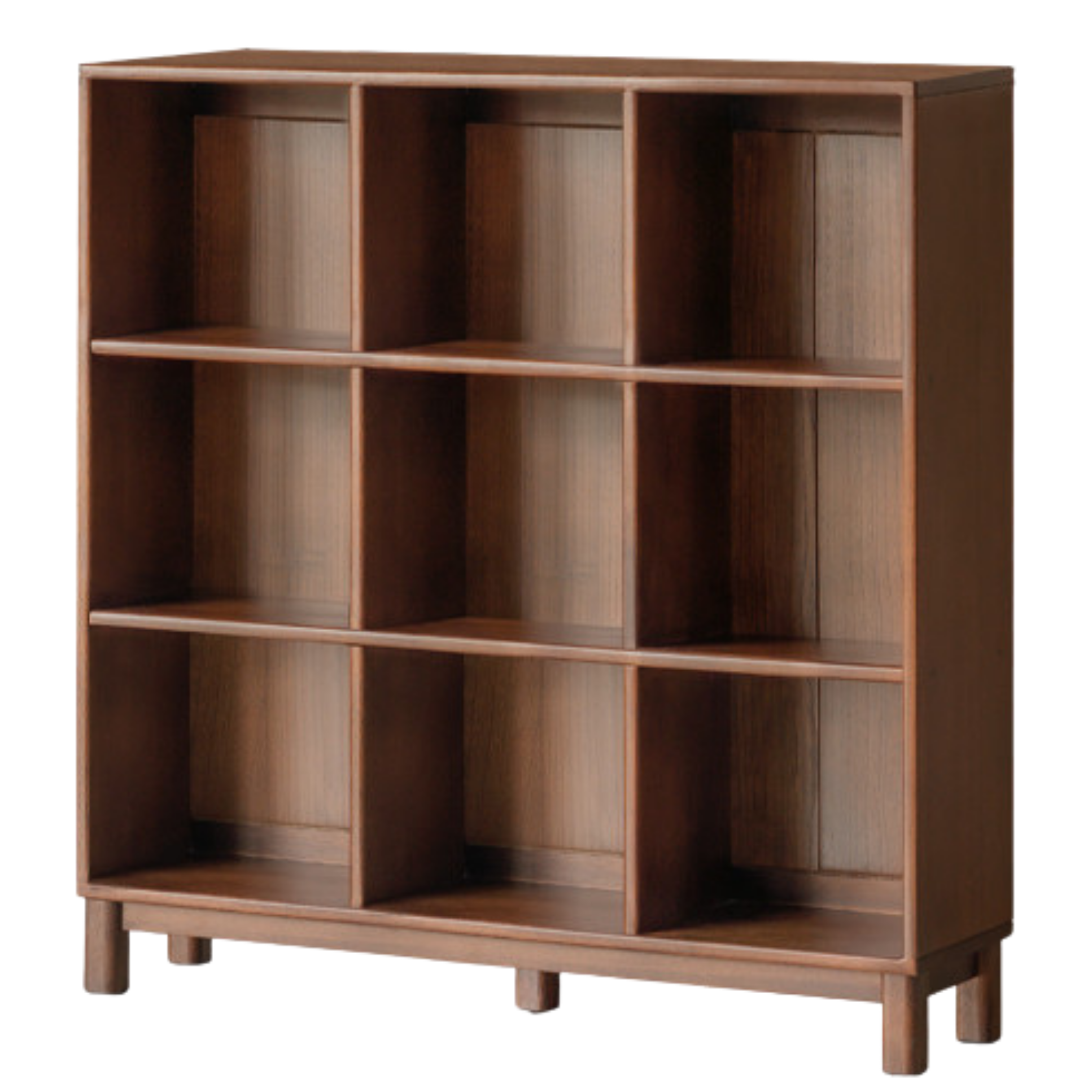 Sandalwood Solid Wood Light Luxury Style Bookshelf