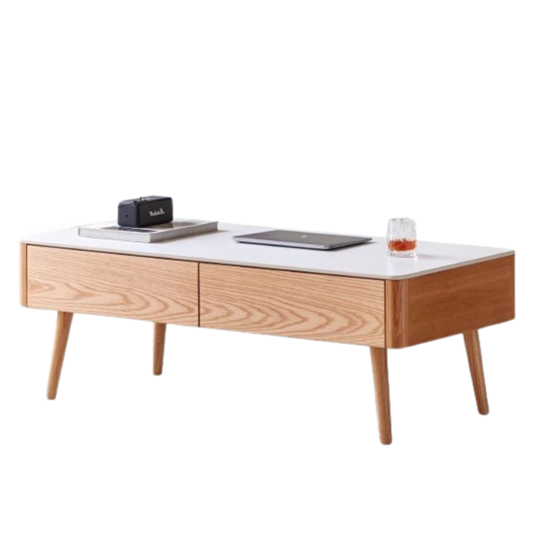 Oak, Beech solid wood slate coffee table simple modern-