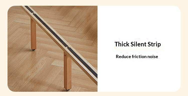 Beech Solid Wood Modern Minimalist Style Platform Bed