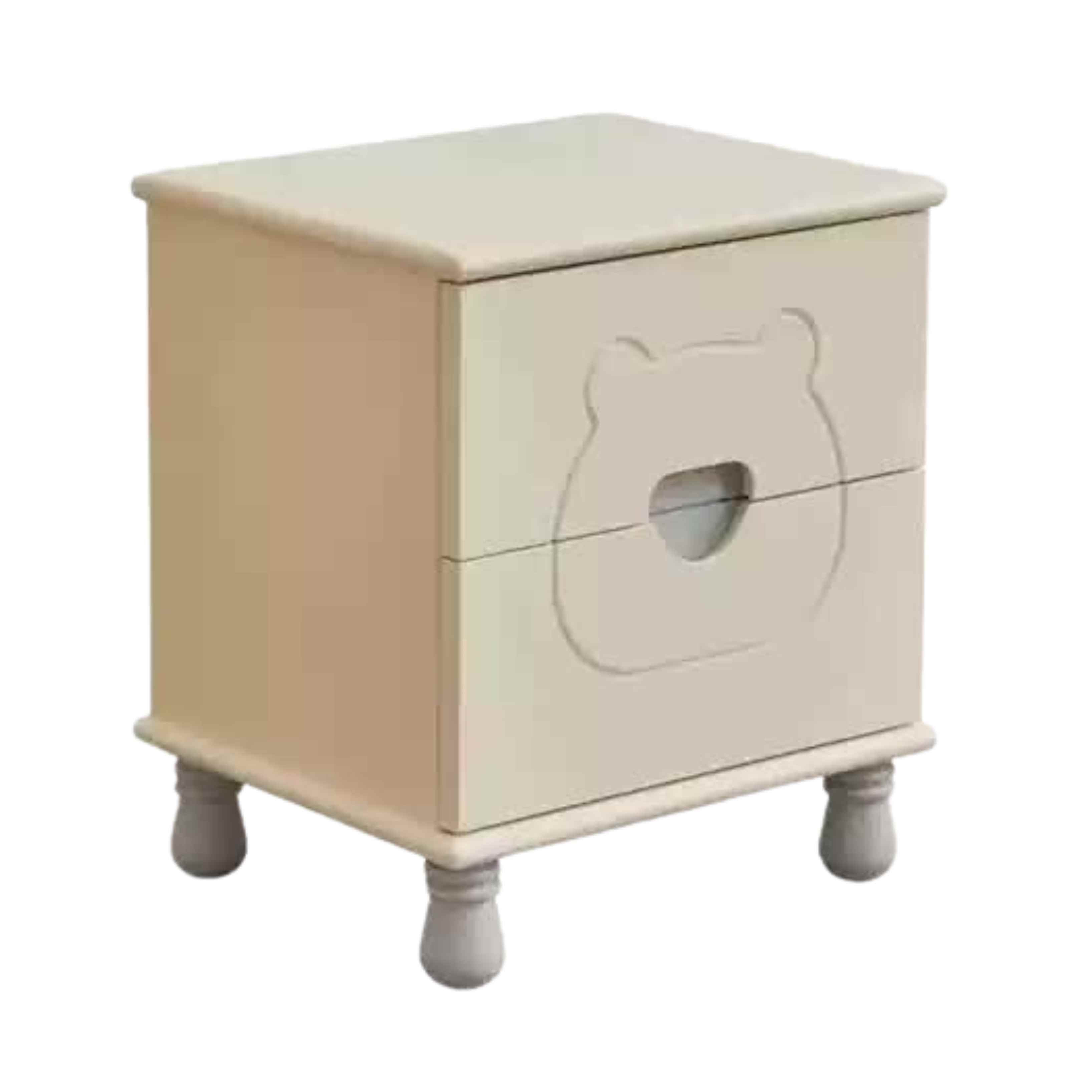 Rubber Solid Wood Children's Nightstand