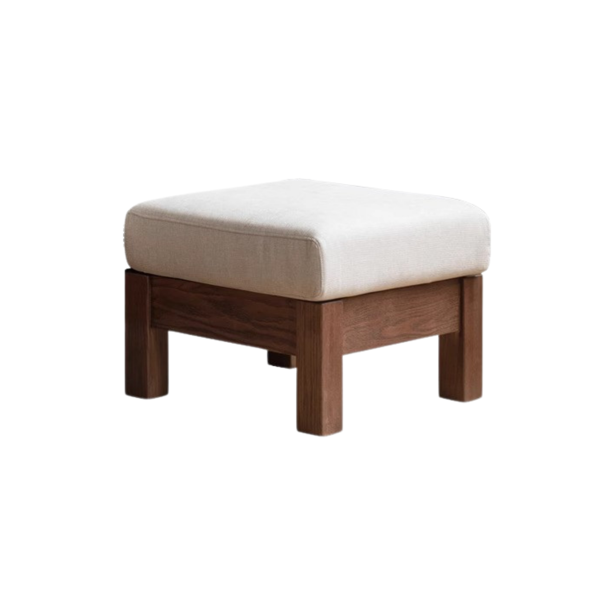 Oak, Ash, Poplar, Black Walnut Solid Wood Footstool Small Fabric Stool For Home