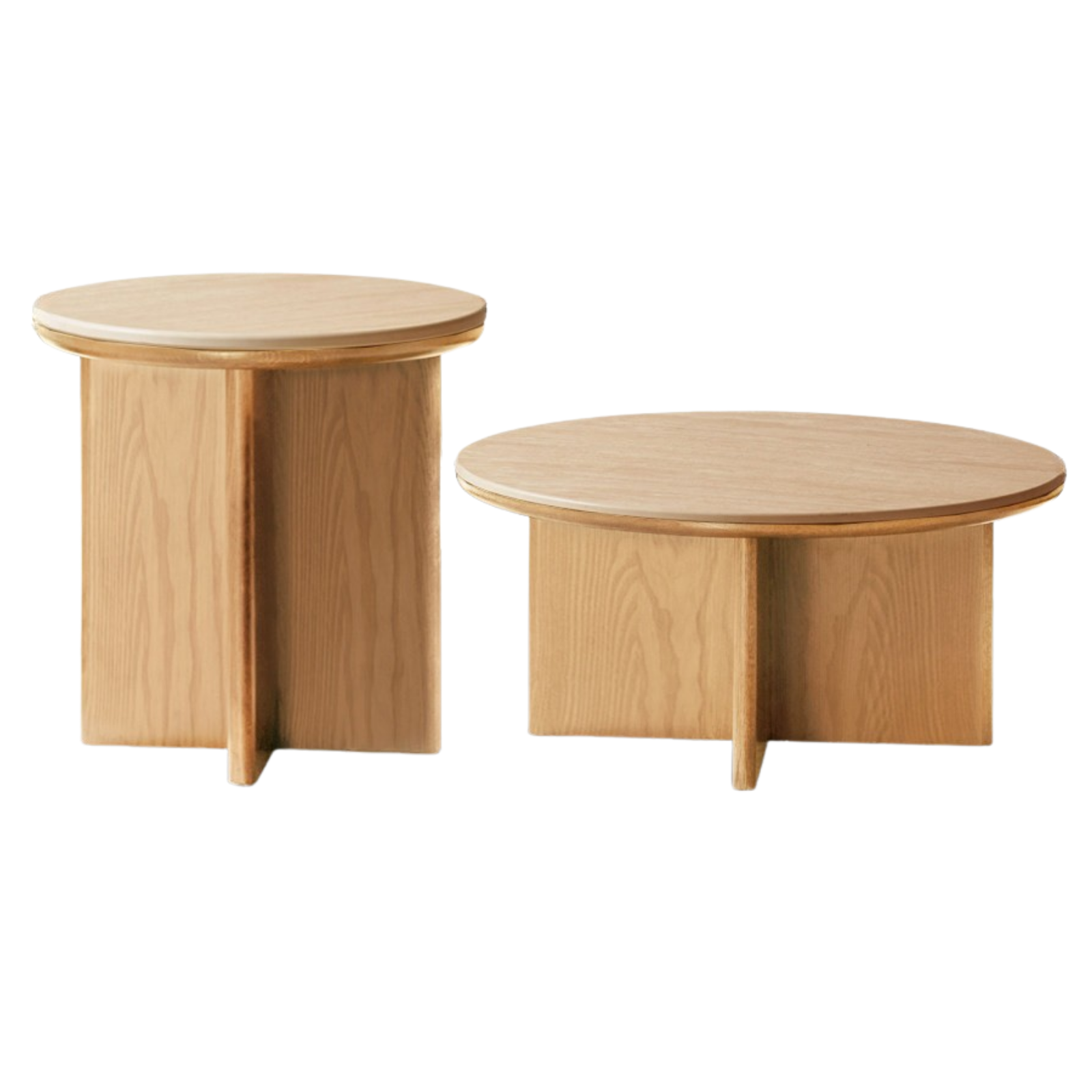 Oak, Black Walnut, Ash Solid Wood Italian Light Luxury Style Slab Round Table