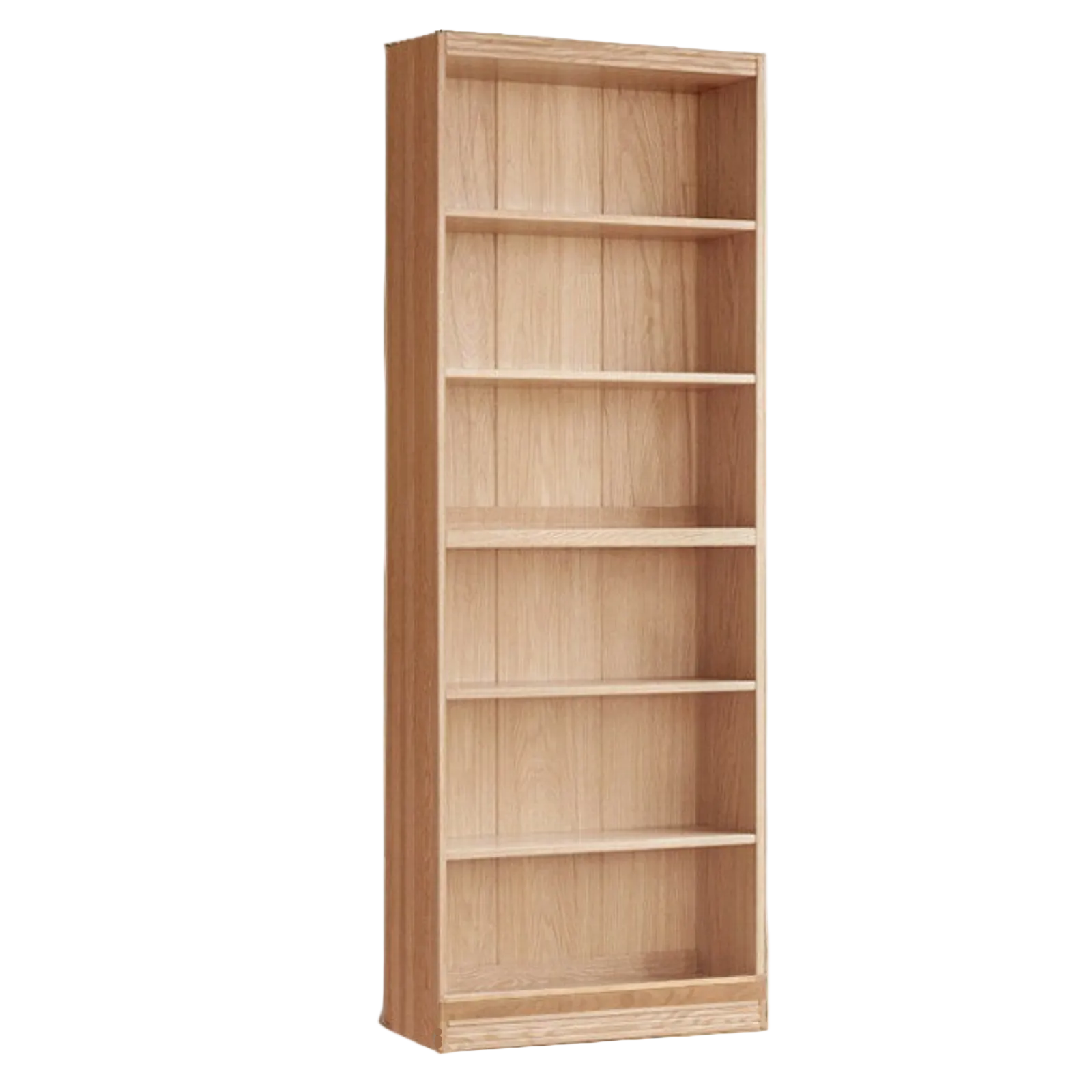 Ash Solid Wood Wall-Mounted Bookcase with Integrated Study Shelf